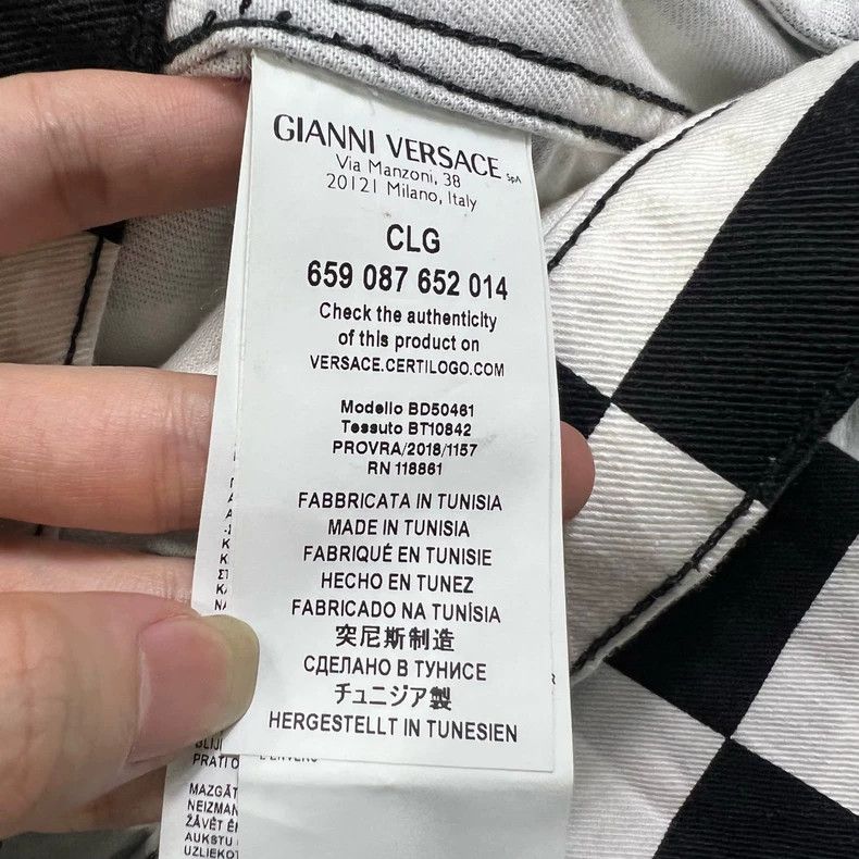 Versace Versace Plaid denim top Size US L / EU 52-54 / 3 - 4 Thumbnail