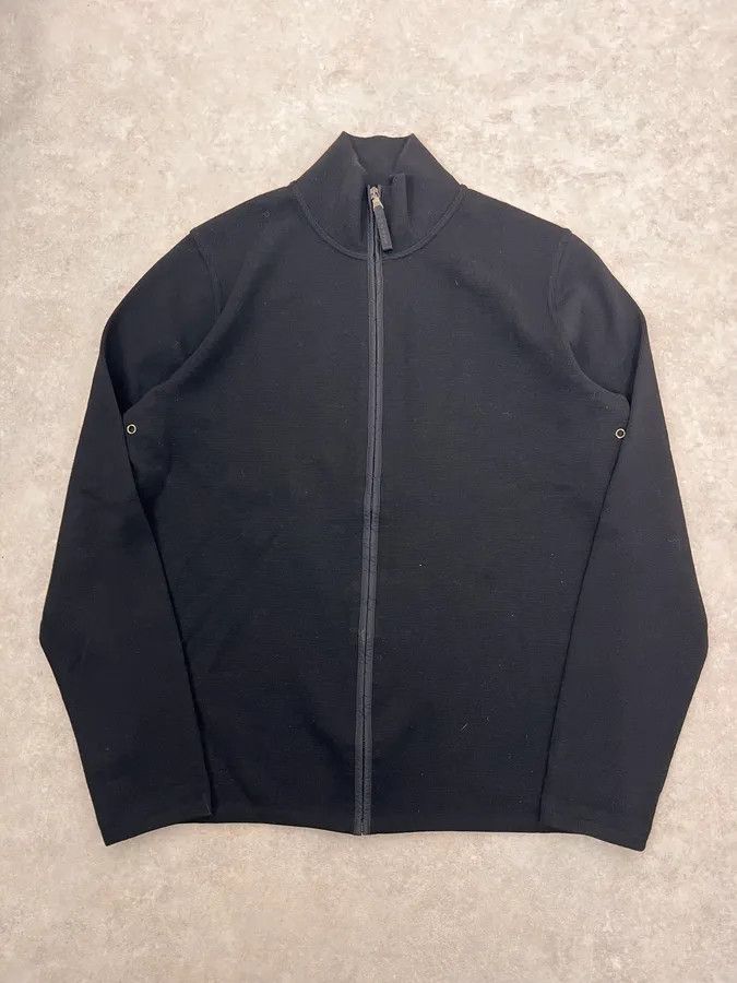 ジャケット・アウター 00s prada charcoal wool zip up jacket Prada × Vintage 2000s Prada Linea Rossa Hybrid Black Wool Quilted