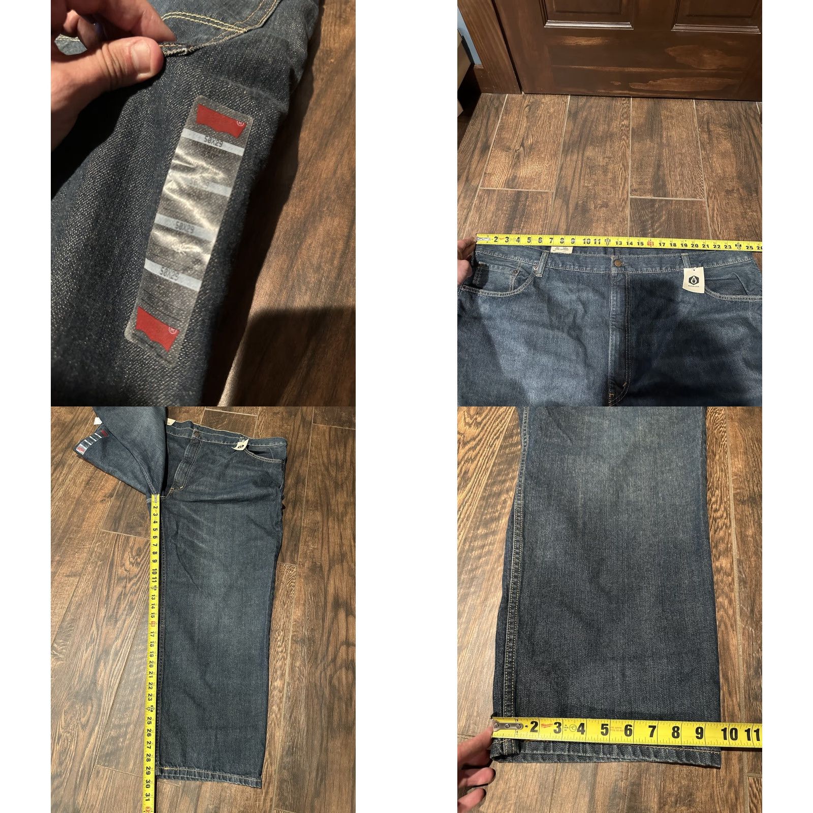 Levi's VINTAGE NWT Levi's 550 Relaxed Jeans Men Big & Tall 50x29 Blue Cotton Denim Tapered Inseam 29 XS? Size US 34 / EU 50 - 9 Thumbnail