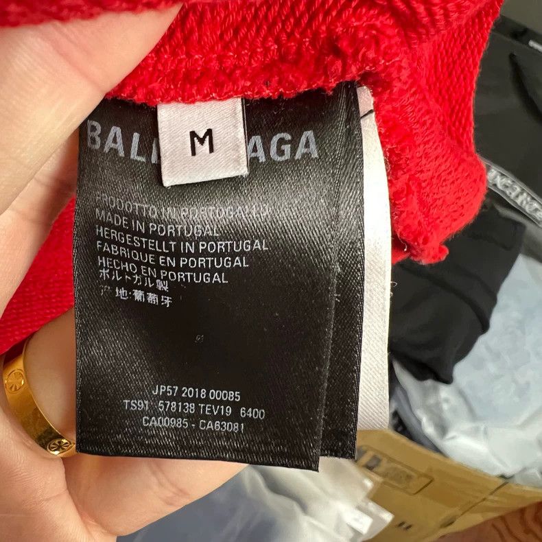Balenciaga Balenciaga Red lock hooded sweater Size US M / EU 48-50 / 2 - 5 Thumbnail