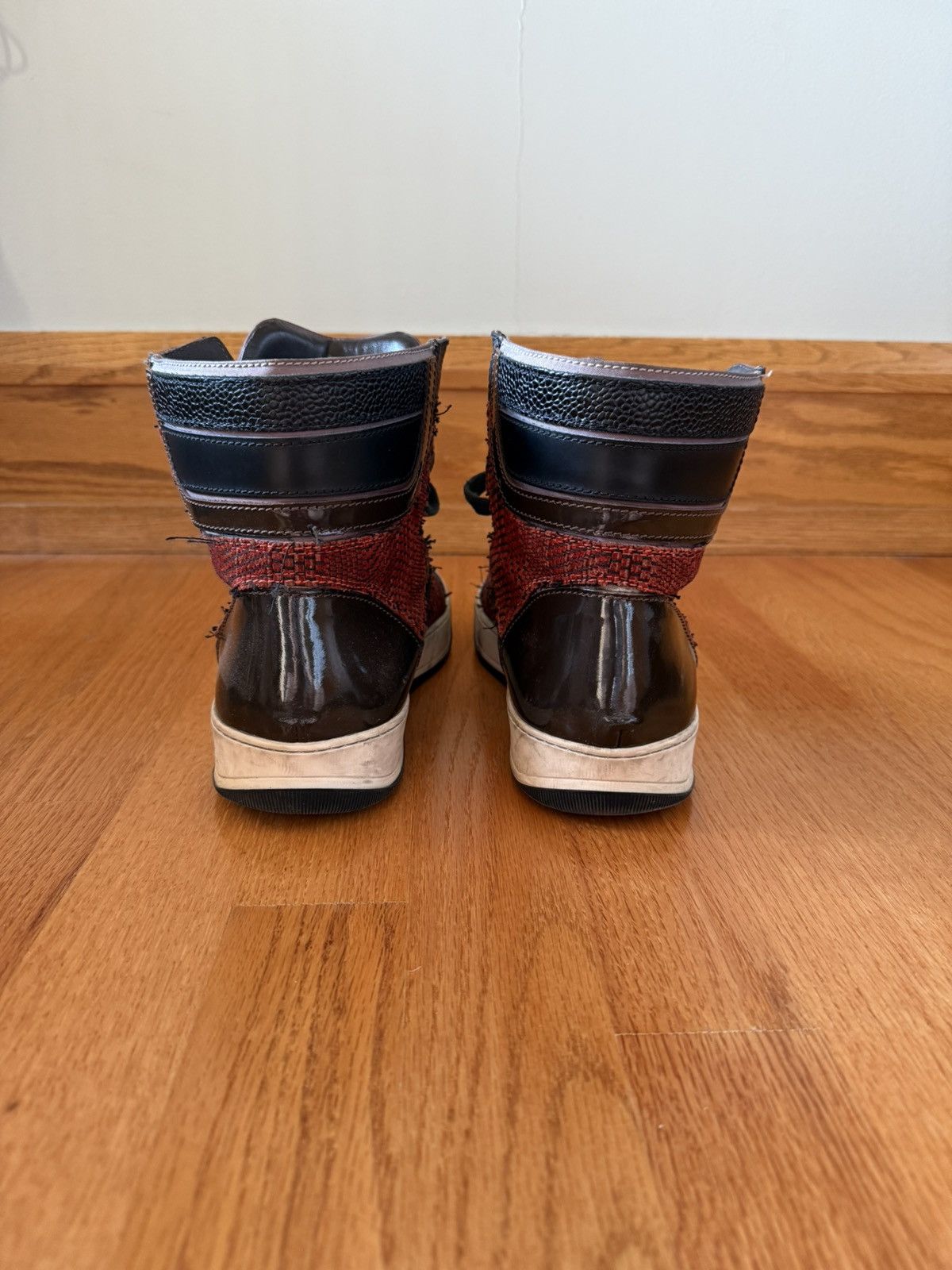 Lanvin Lanvin Leather High-Top - Black/Red Size US 10 / EU 43 - 4 Thumbnail