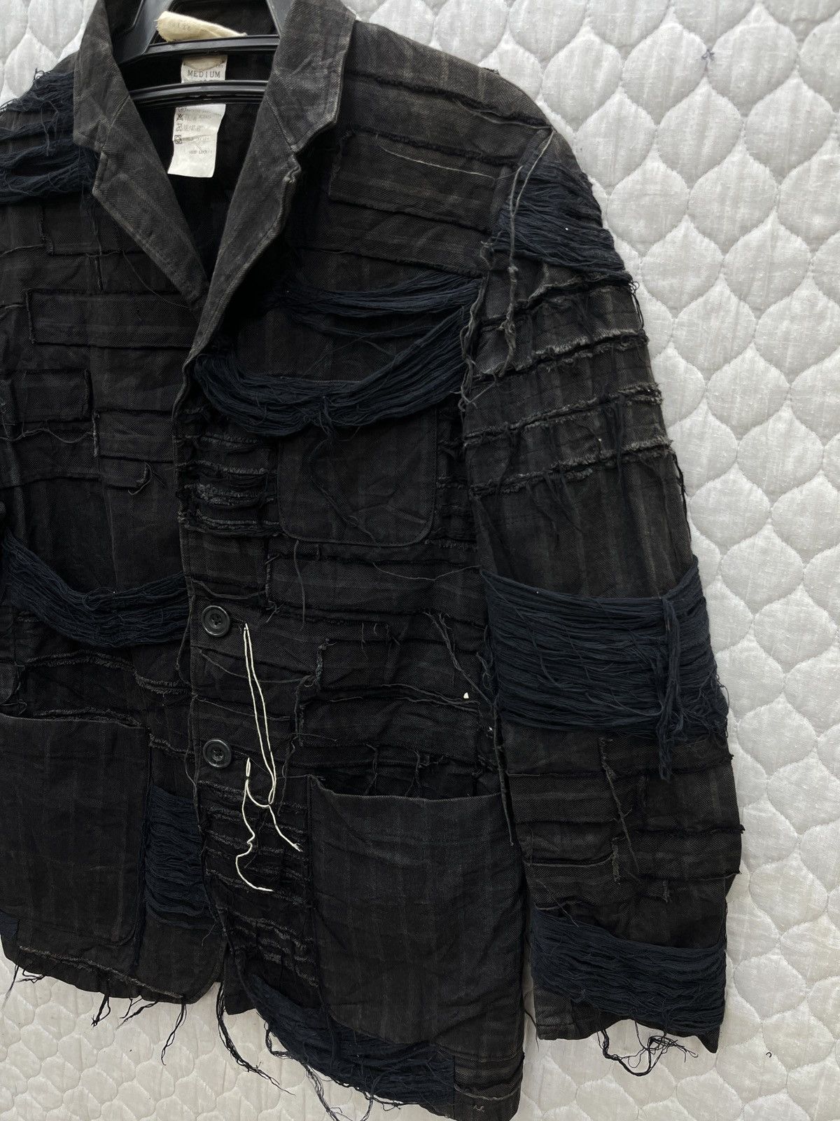 Le Grande Bleu (L.G.B.) 🔥🔥🔥ARCHIVE VINAGE IRISH RAG CLOTH GHOST PUNK JACKET Size US S / EU 44-46 / 1 - 14 Thumbnail