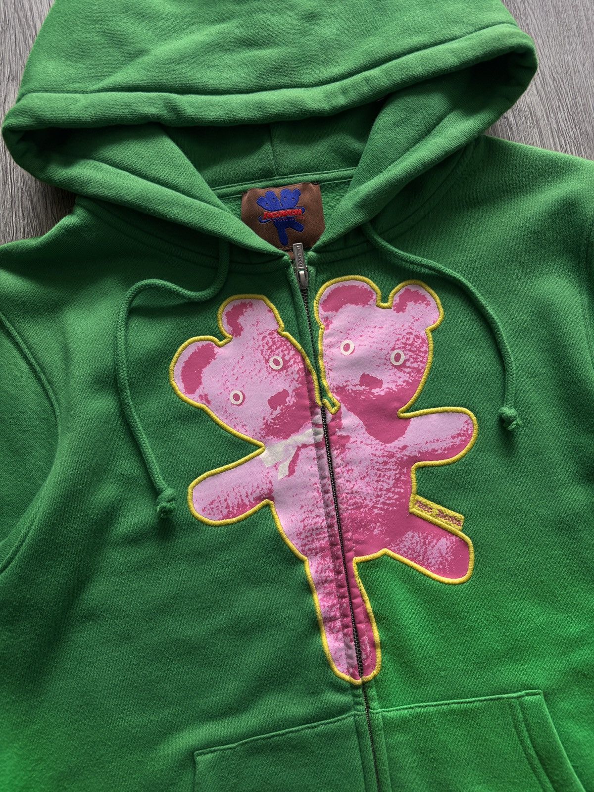 Heaven by Marc Jacobs Heaven by Marc Jacobs Teddy Bear Zip Up Hoodie Kelly Green Size US M / EU 48-50 / 2 - 2 Thumbnail