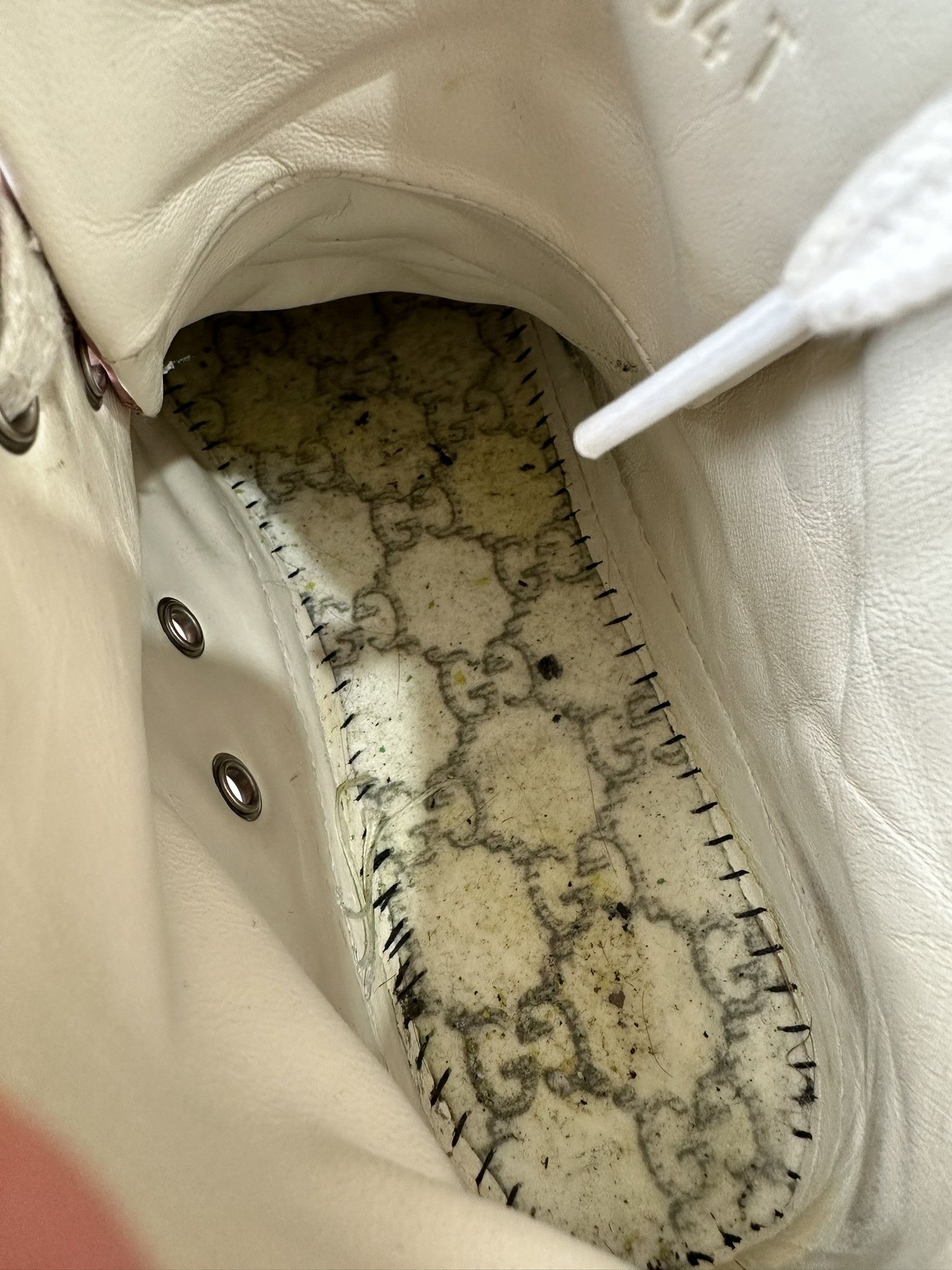 Gucci Gucci High-top Sneakers Pink Canvas and Leather Monogram Size US 6 / IT 36 - 13 Thumbnail