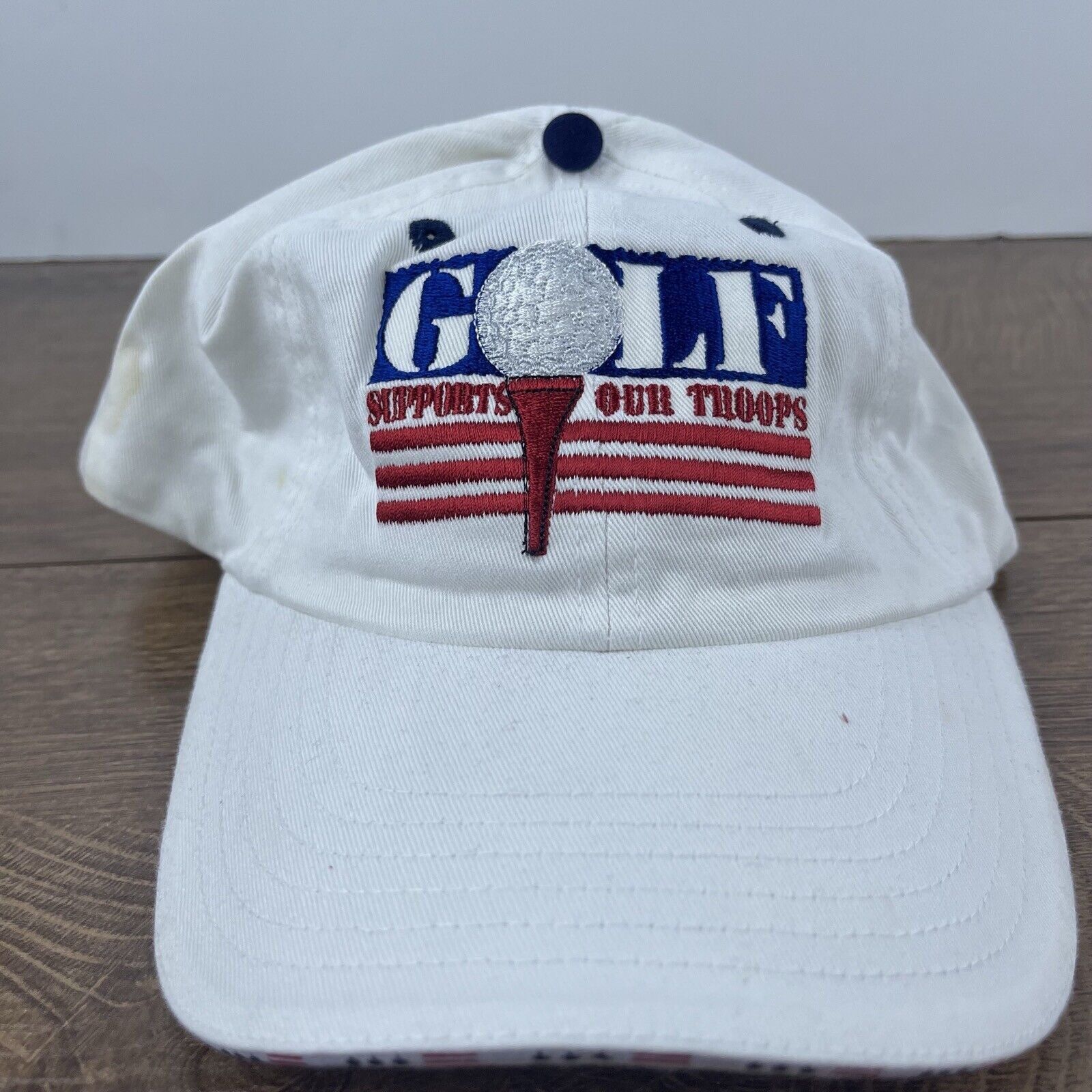 Other Golf Hat Support Our Troops Hat White Cap Hat Adjustable Hat Size ONE SIZE - 3 Thumbnail