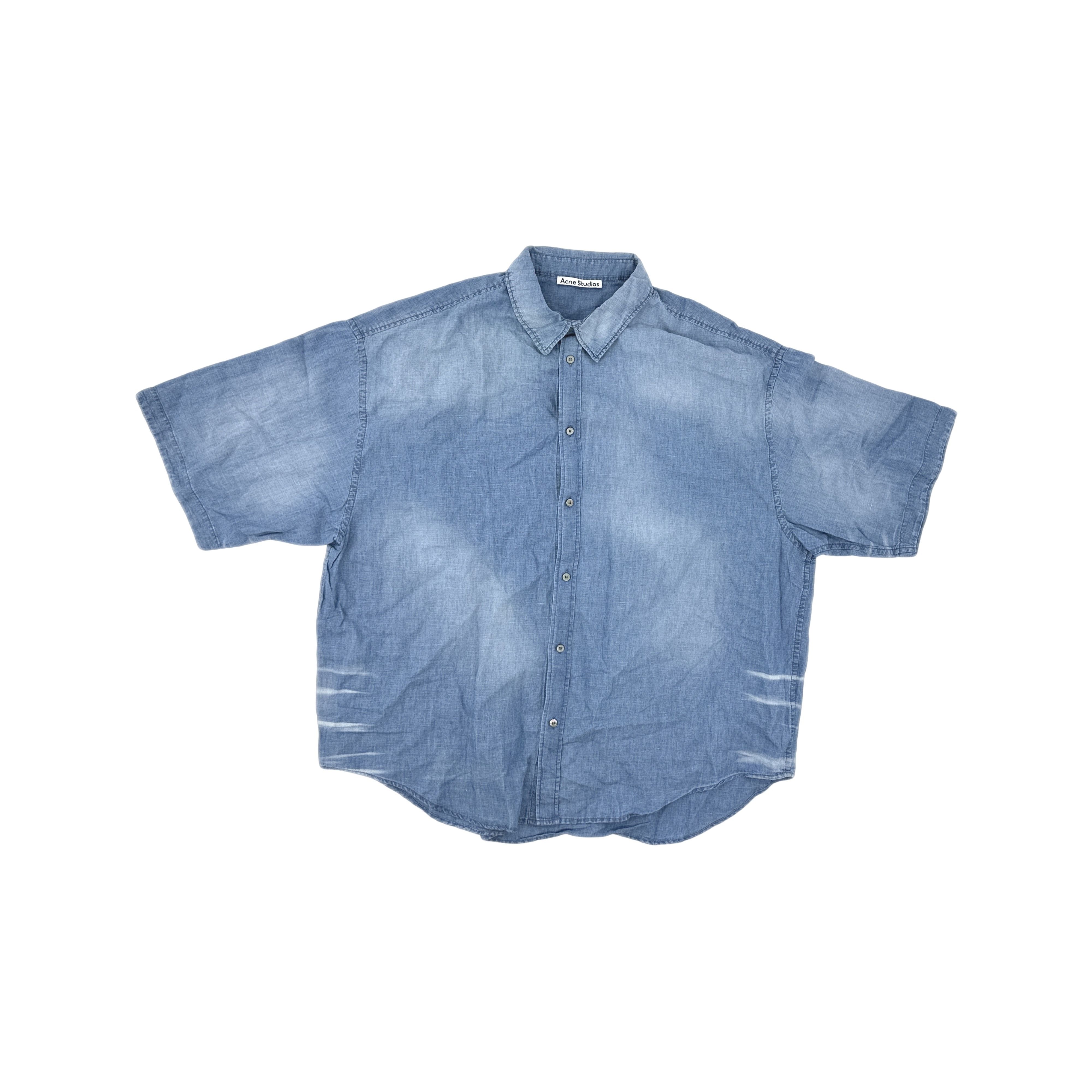 Acne Studios Acne Studios Faded Logo Short Sleeve Shirt Size 54 Size US L / EU 52-54 / 3 - 1 Thumbnail