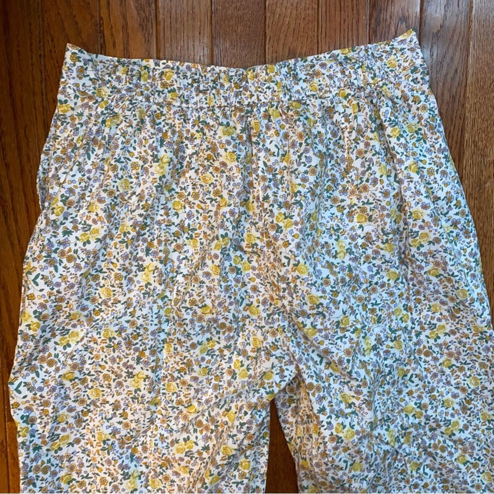 Engineered Garments Lollys Laundry Garmentory Maisie Yellow Cotton Floral Pant L Size 34" / US 12 / IT 48 - 14 Thumbnail