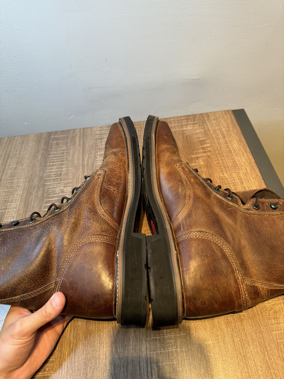 Justin Boots Justin Original Work Boots 8” Pulley Steel Toe Men's Sz 13 Size US 13 / EU 46 - 5 Thumbnail