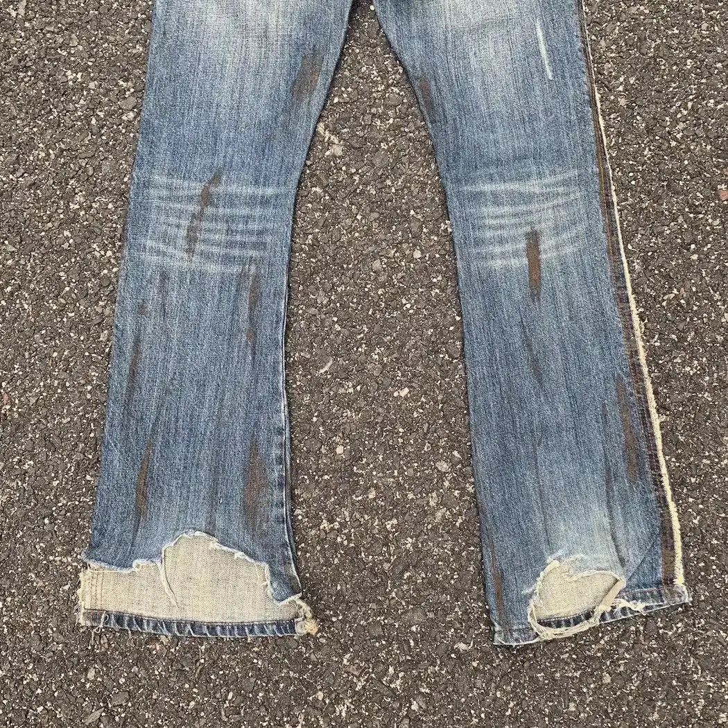 Japanese Brand JAPANESE RUSTY DIRTY DENIM 30x32 RIPPED FLARE BOOTCUT PANTS Size US 30 / EU 46 - 11 Thumbnail