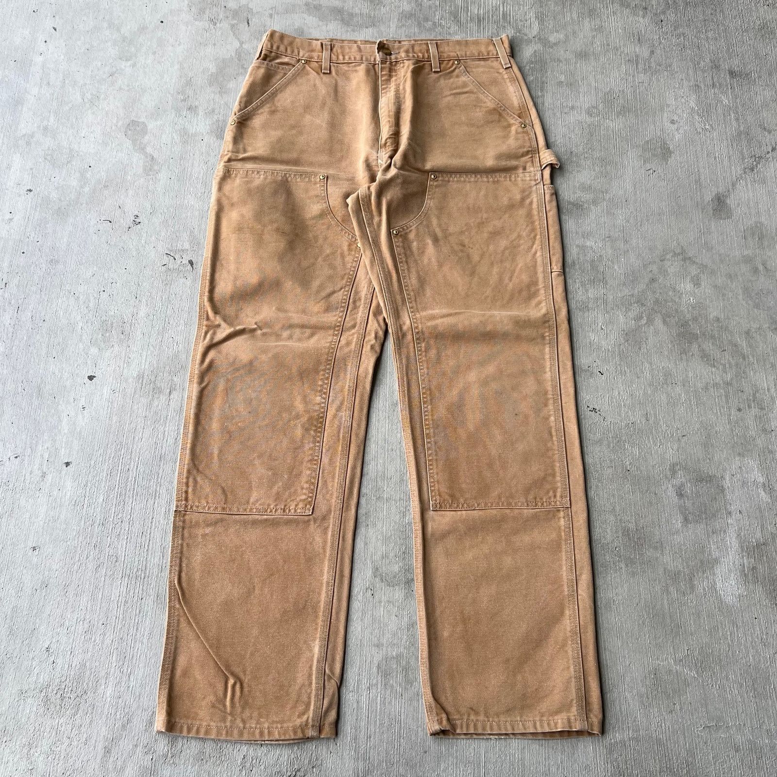 Carhartt × Vintage Carhartt brown double knee work wear carpenter pants Size US 34 / EU 50 - 1 Thumbnail