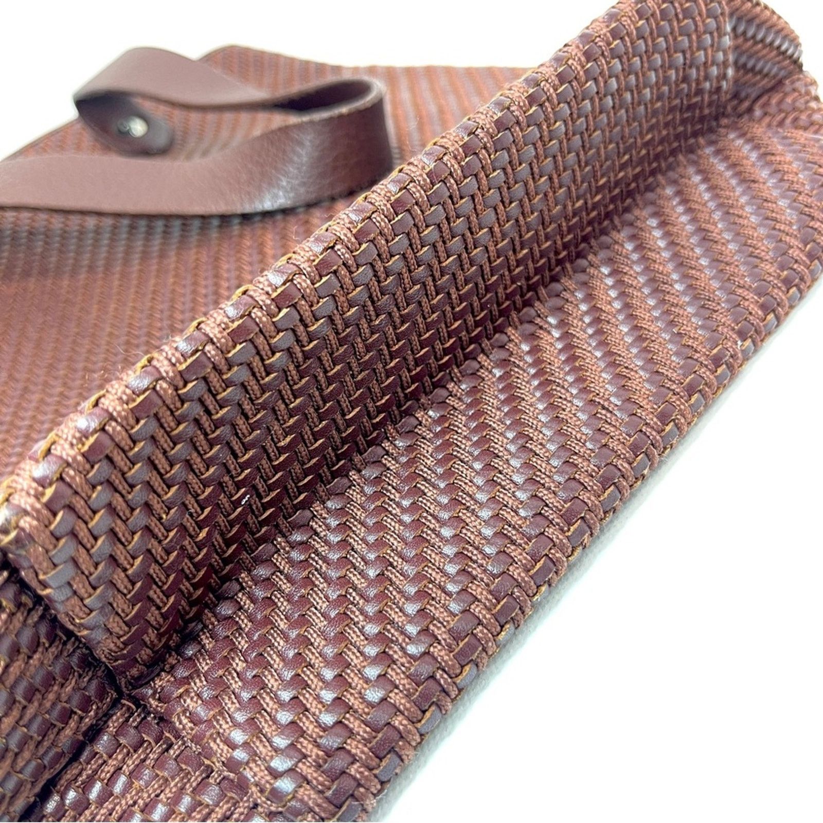 Hermes Hermés Ahmedebad Woven Leather Tote in Burnt Sienna Size ONE SIZE - 7 Thumbnail