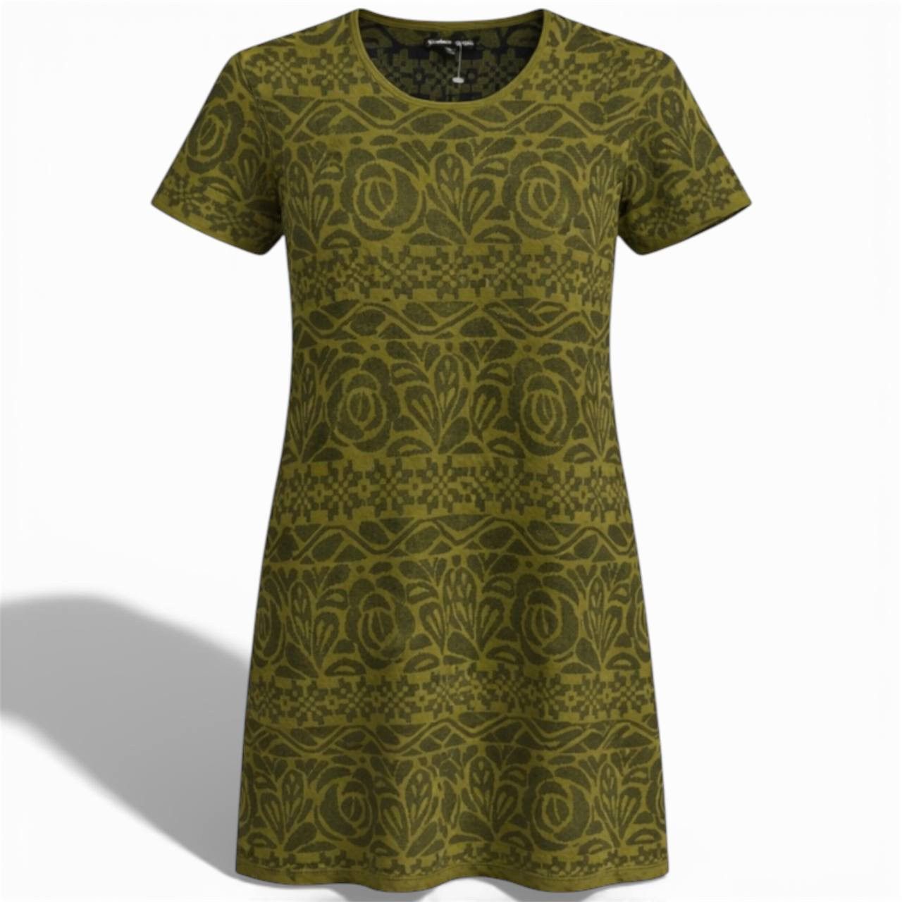 Gudrun Sjoden GUDRUN SJODEN OLIVE ORGANIC VINTAGE DRESS KNIT SIZE S Size S / US 4 / IT 40 - 1 Thumbnail