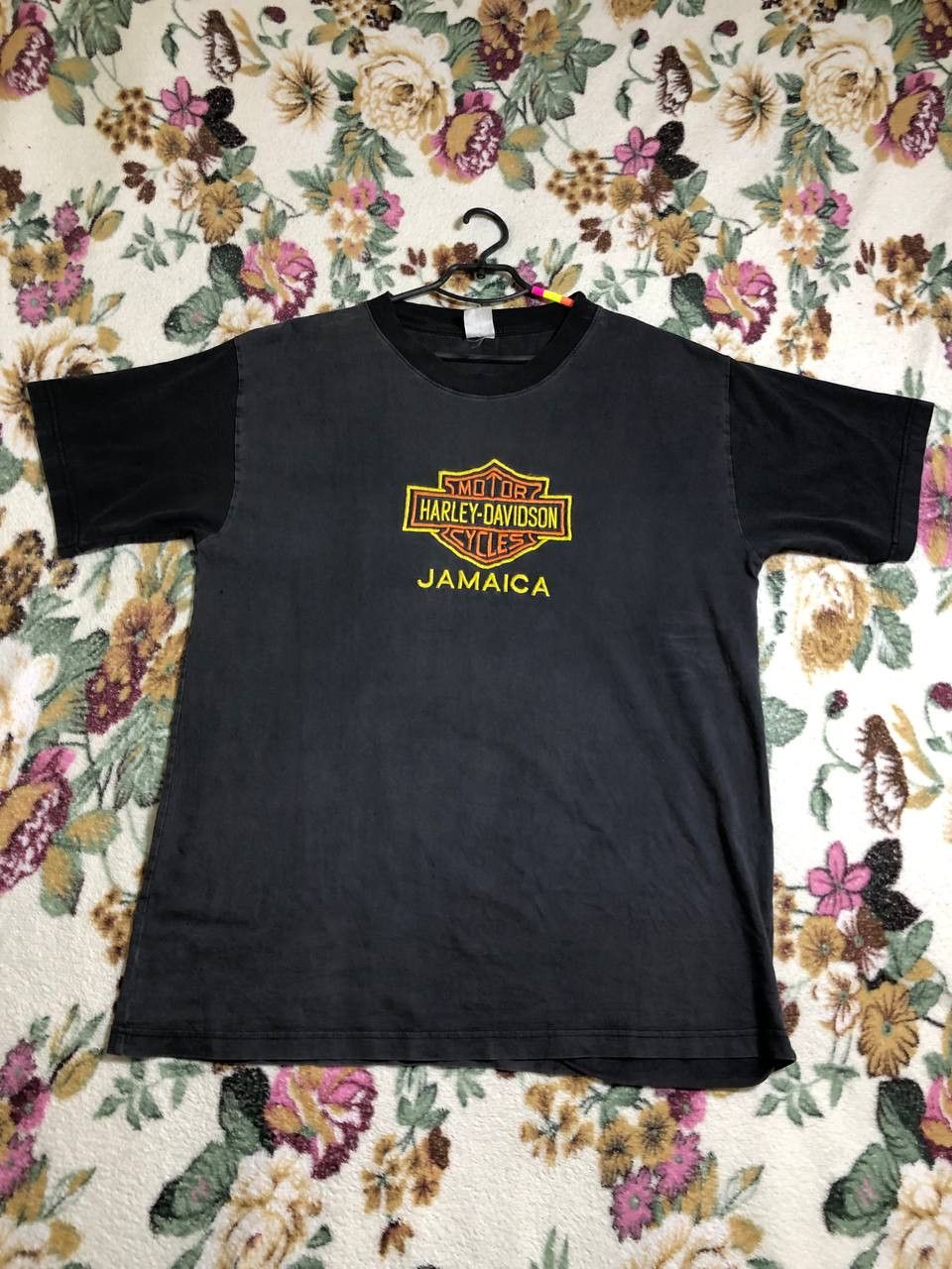 Harley Davidson VINTAGE 90s | Harley Davidson Jamaica Logo T-Shirt Size US XXL / EU 58 / 5 - 1 Thumbnail