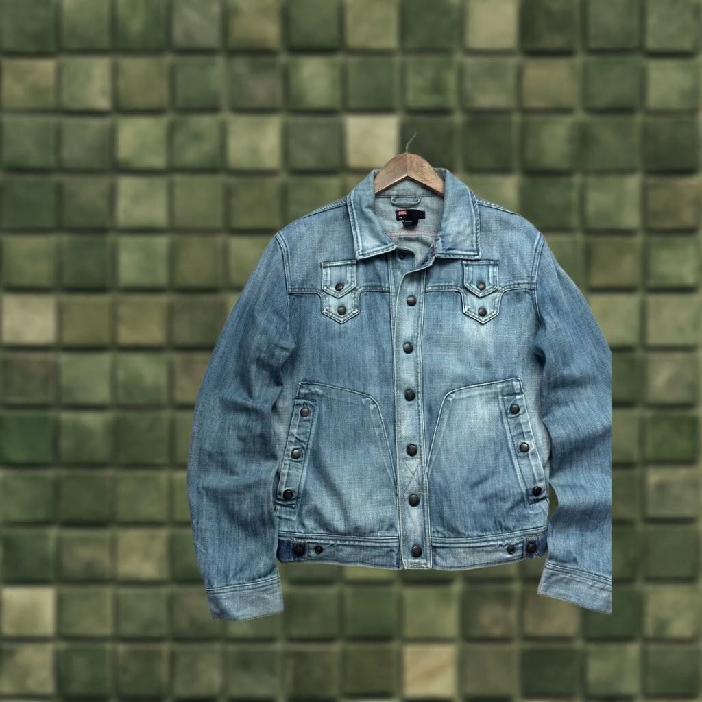 Diesel VINTAGE Diesel Denim Jeans Jacket Button Up Blue 90s Men L blue Jeans Jacket Diesel Shirts Size US 33 - 1 Thumbnail