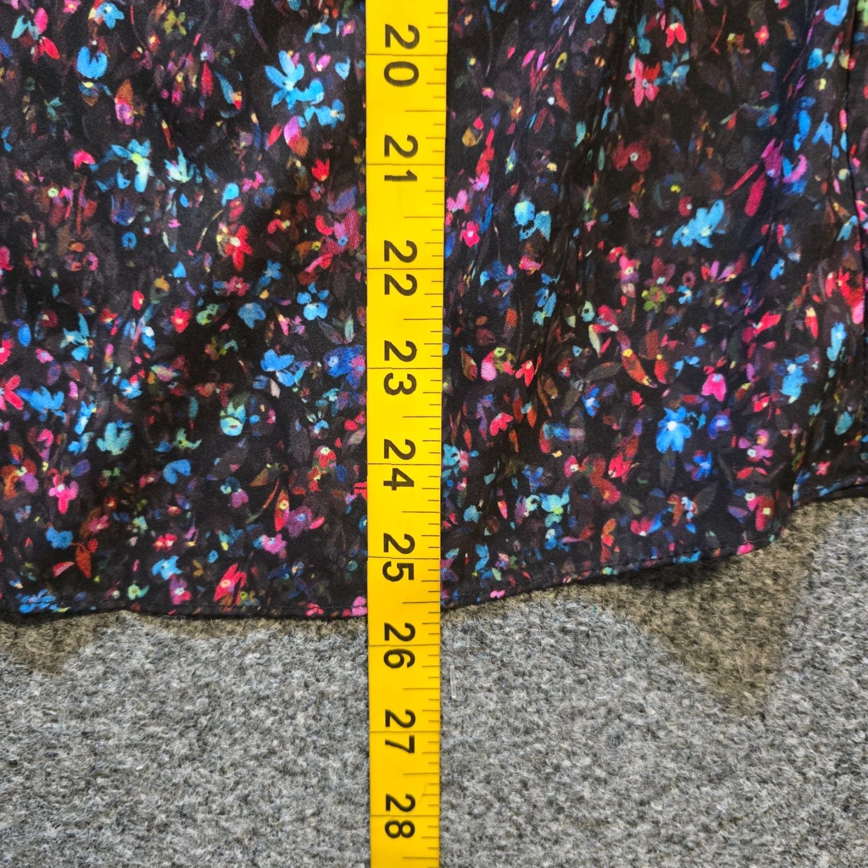 Parker Parker Top Womens XL Black Pink Floral V Neck Ruffle Flare Sleeves Casual Blouse Size XL / US 12-14 / IT 48-50 - 7 Thumbnail