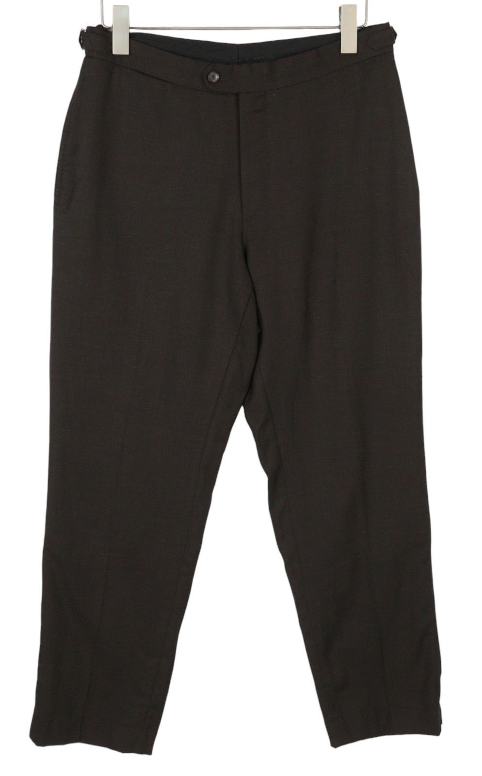 Suitsupply UK42L Brown Wool Silk Linen Taper Zip Trousers 86738 Size 42L - 1 Thumbnail