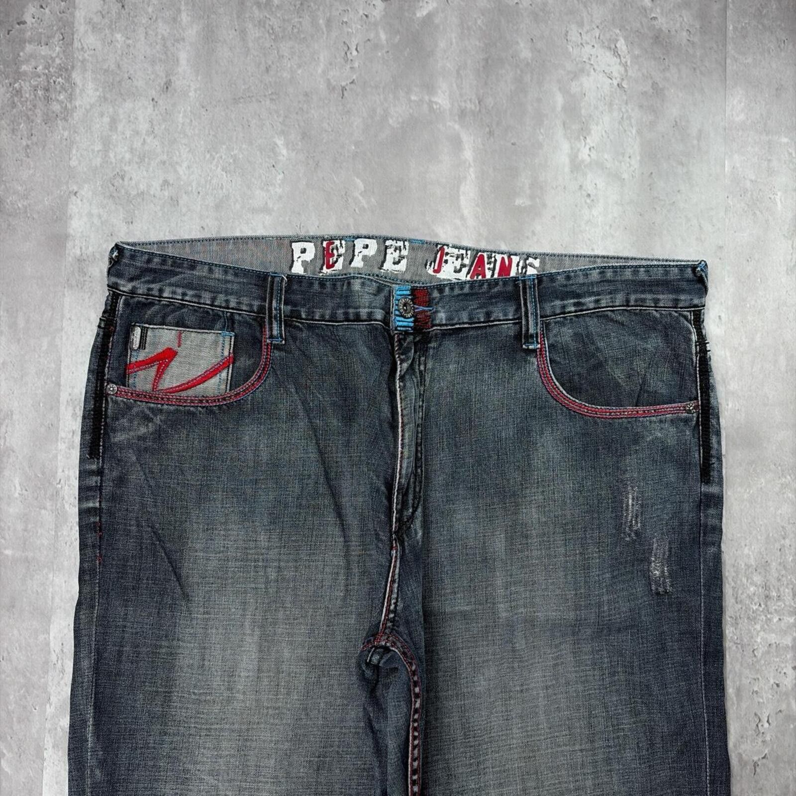 Pepe Jeans Y2K Pepe Jeans Grunge Baggy Gothic Skater Denim Jeans Size US 42 / EU 58 - 4 Thumbnail