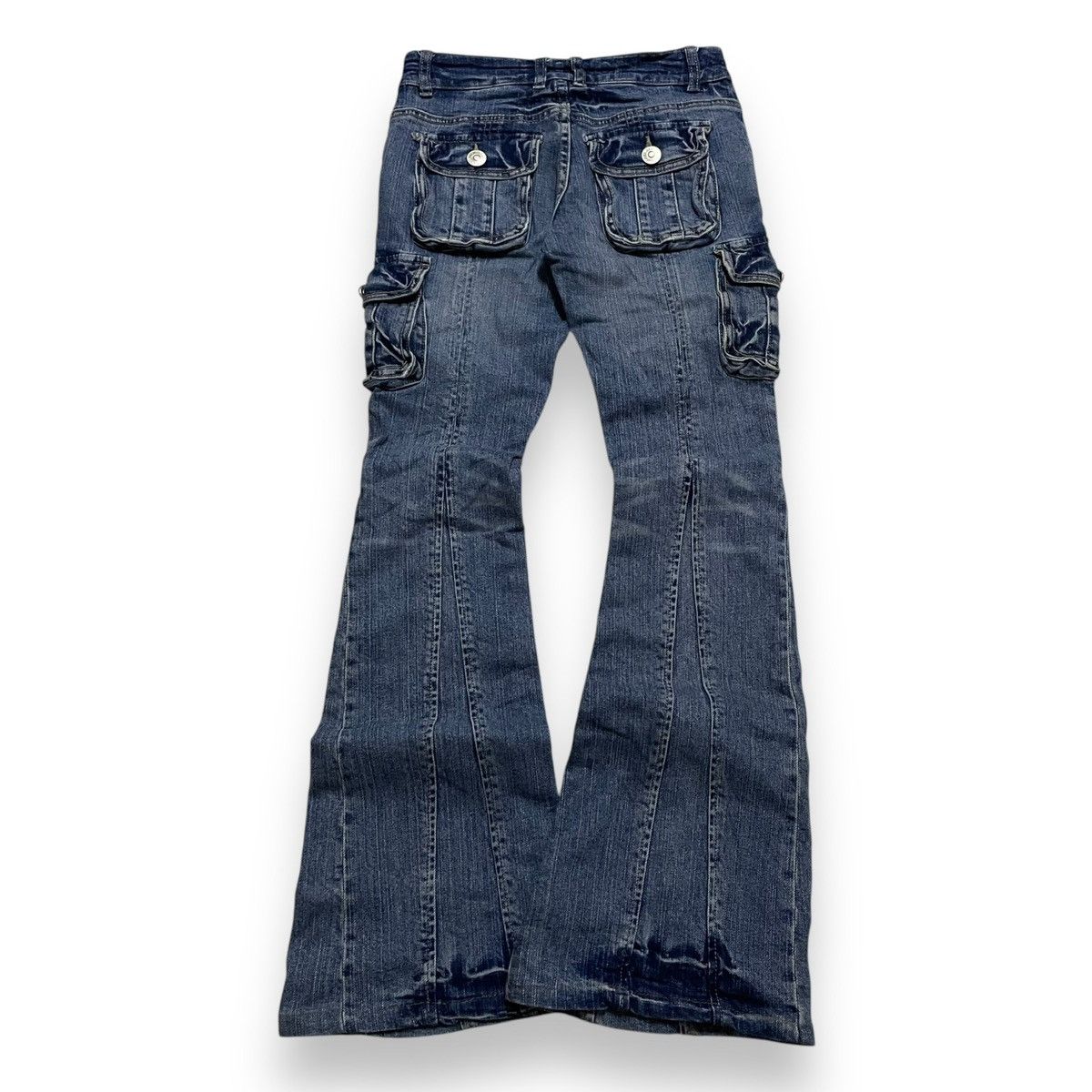 Hysteric Glamour Vintage Multi Pocket Flared Blue Jeans Denim Size US 29 - 6 Thumbnail