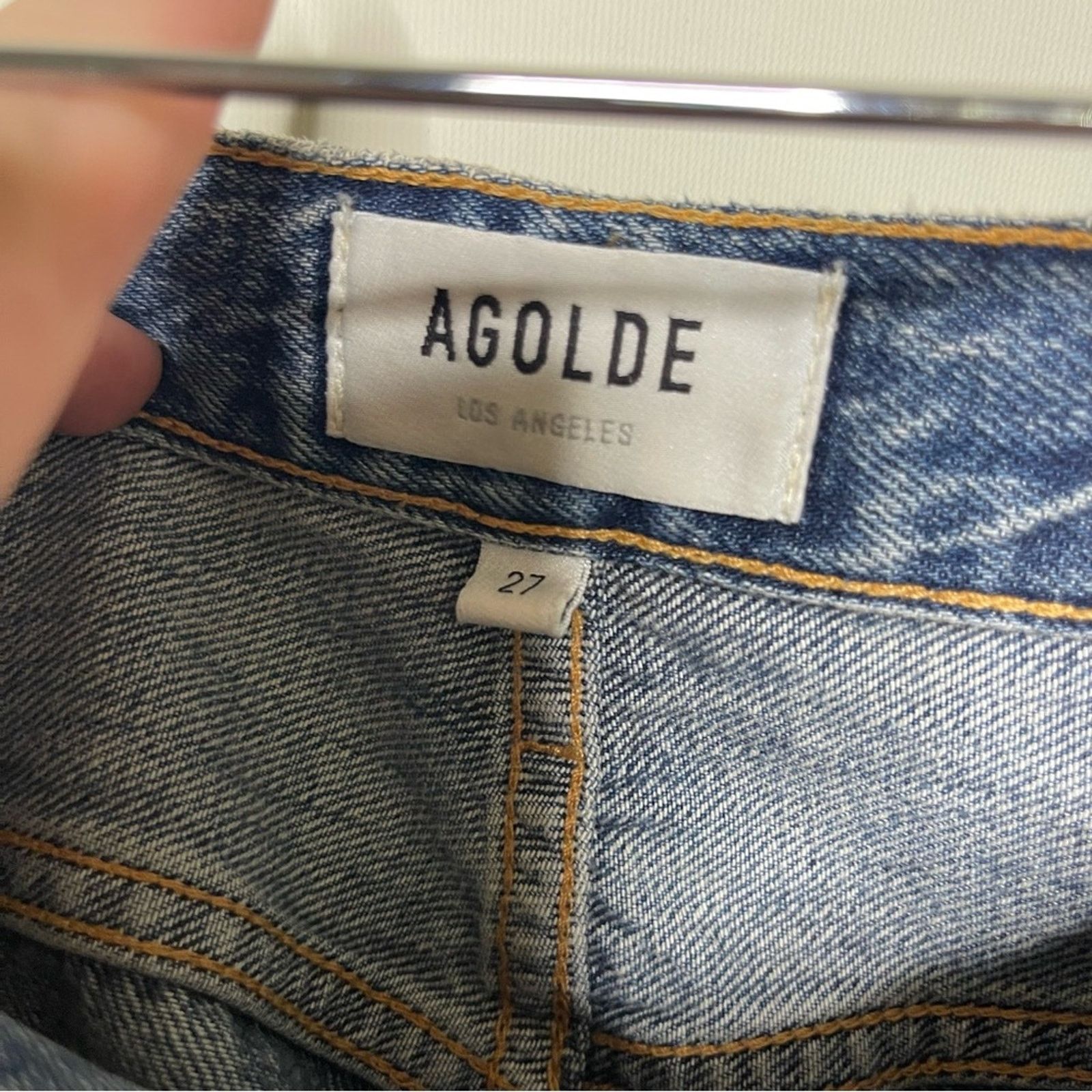 Agolde AGOLDE Riley High Rise Straight Crop Jeans sz 27 Size 27" / US 4 / IT 40 - 3 Thumbnail