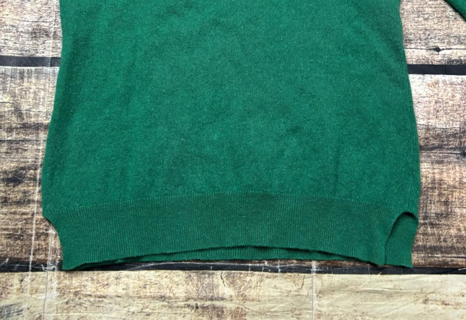 Bcbgmaxazria BCBGMAXAZRIA Sweater Womens Small Cashmere Crew Neck Green Size S / US 4 / IT 40 - 9 Thumbnail