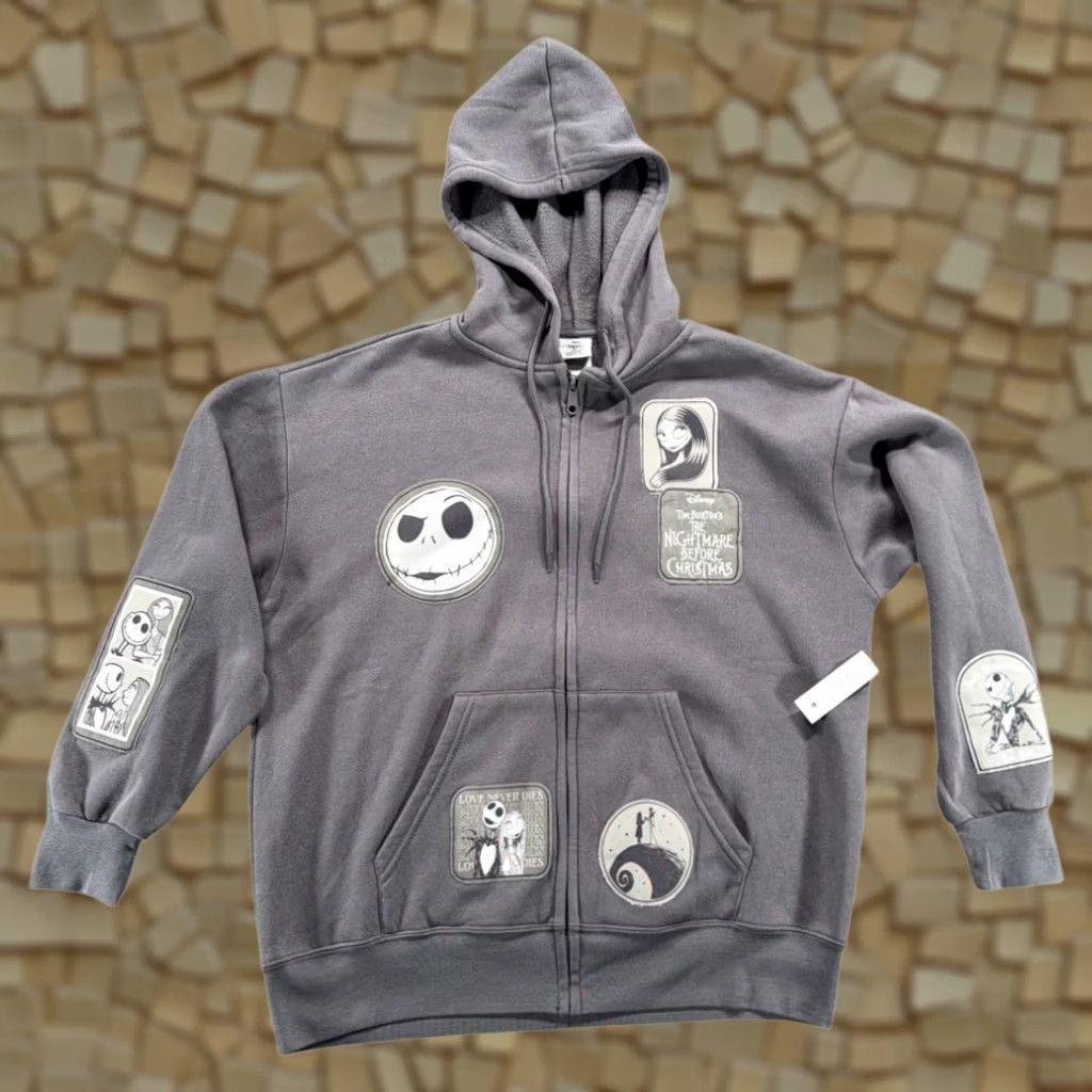 Disney Disney Nightmare Before Christmas Sweater Womens LARGE Gray Hoodie Jack Sally Size M / US 6-8 / IT 42-44 - 1 Thumbnail
