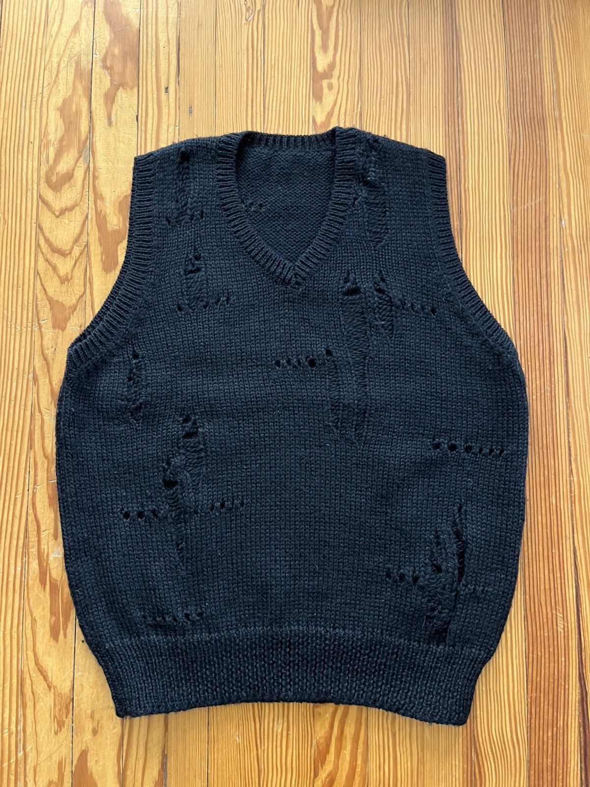 Archive 1982 Comme Des Garcons Distressed Vest Sweater