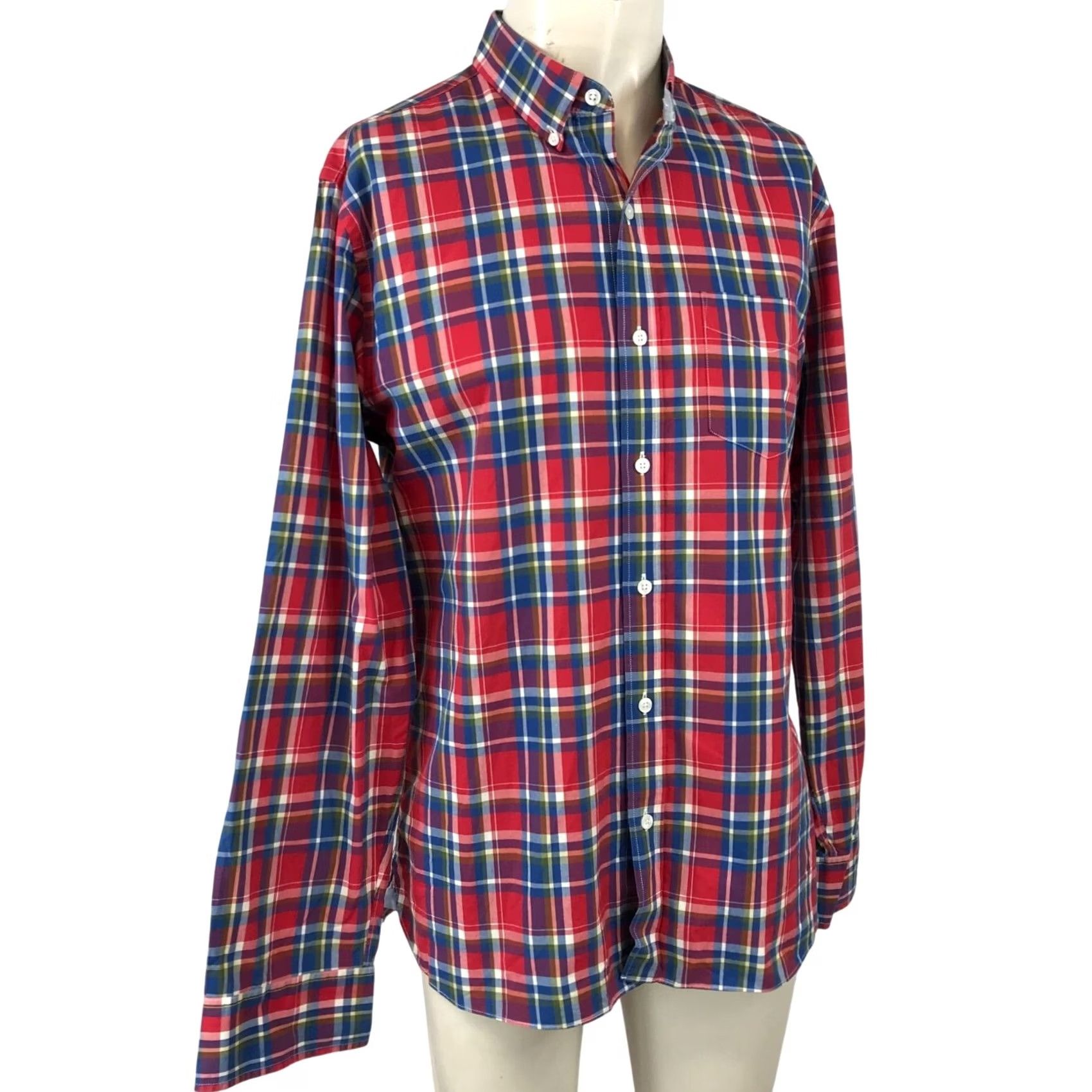 Bonobos BONOBOS Mens Large Plaid Button Shirt 100% Cotton Long Sleeve Size US L / EU 52-54 / 3 - 2 Thumbnail