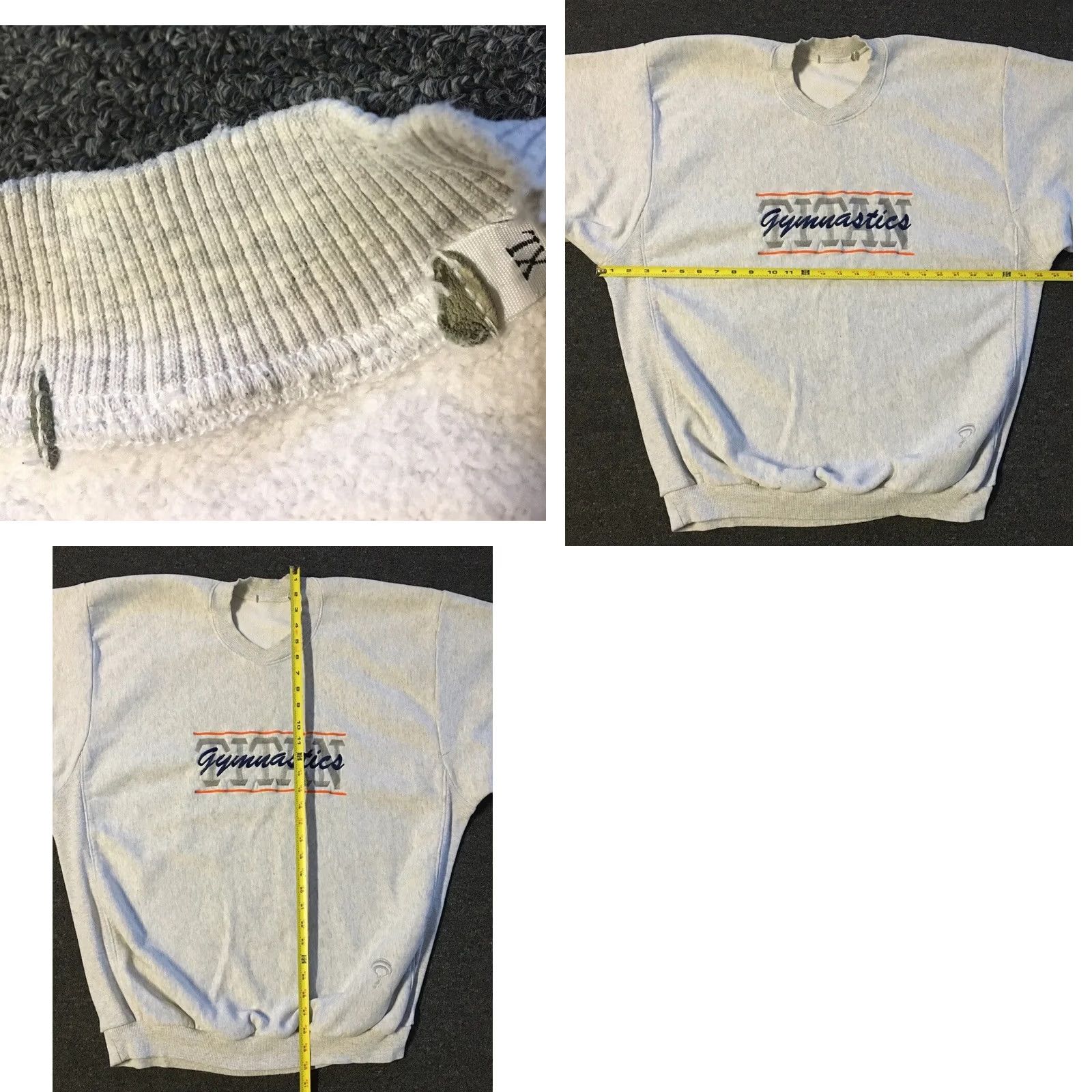 Vintage VINTAGE Titan Gymnastics Reversible Sweatshirt Hoodie XL Gray 90s 80s PE USA Mens Reversible Fade Weave Track & Field Grunge Size US XL / EU 56 / 4 - 10 Thumbnail