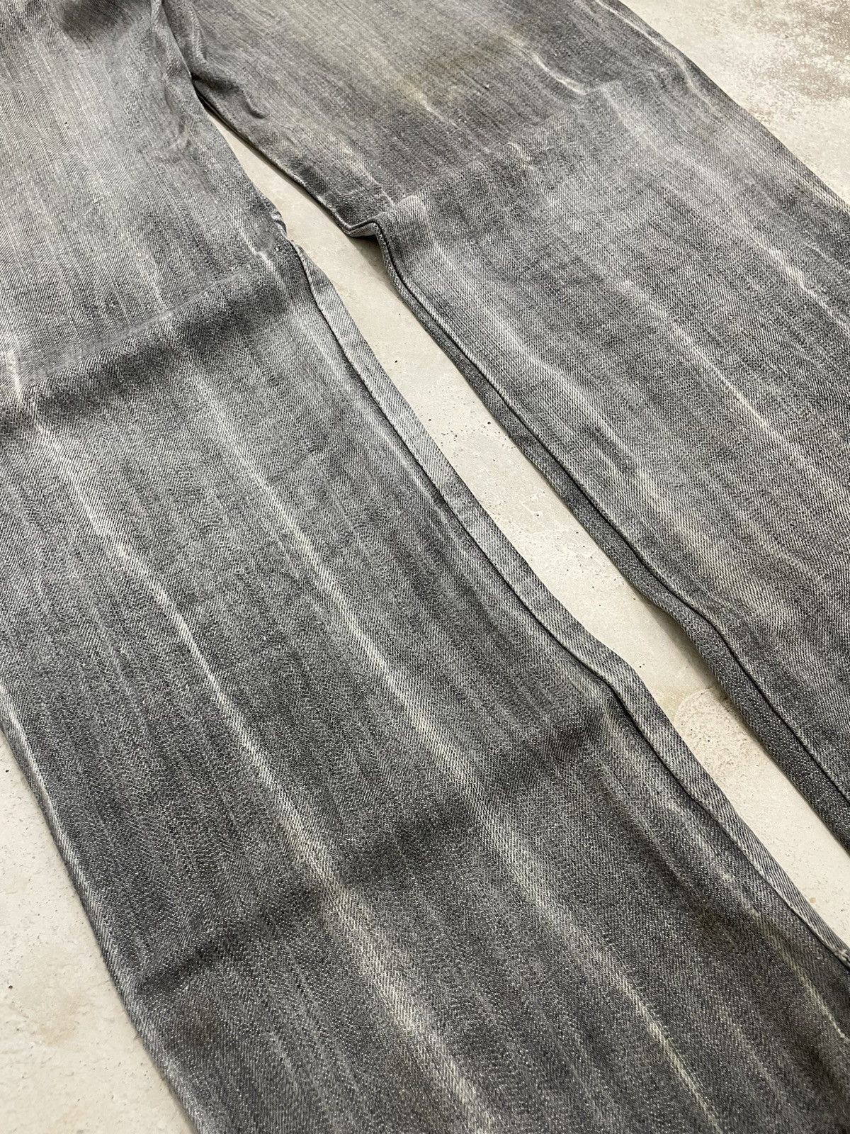 Japanese Brand TR2 Grey Bleach Whisker Semantic Design Denim Size US 30 / EU 46 - 18 Thumbnail