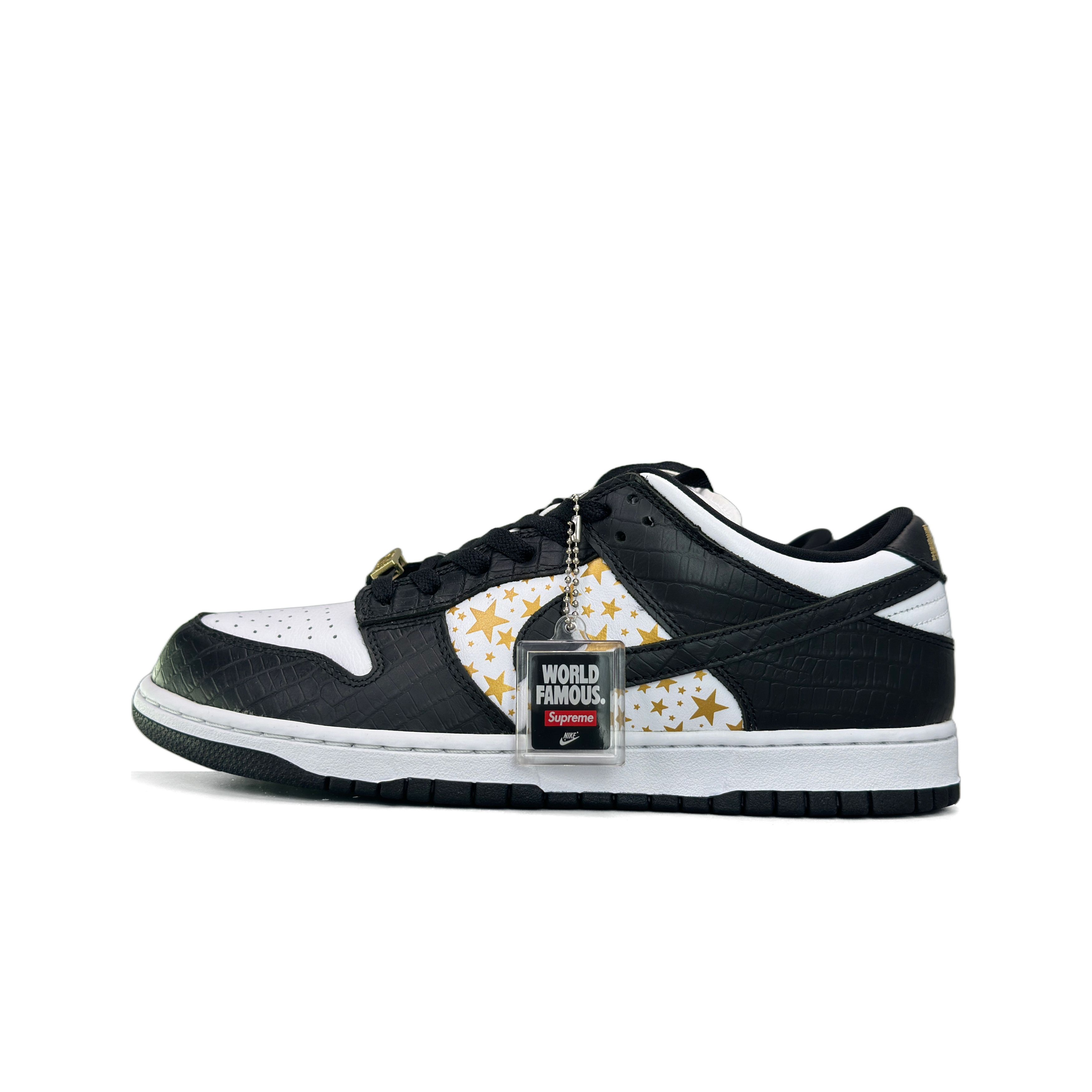 Nike Supreme x Nike SB Dunk Low Black Stars Size 10 Size US 10 / EU 43 - 1 Thumbnail