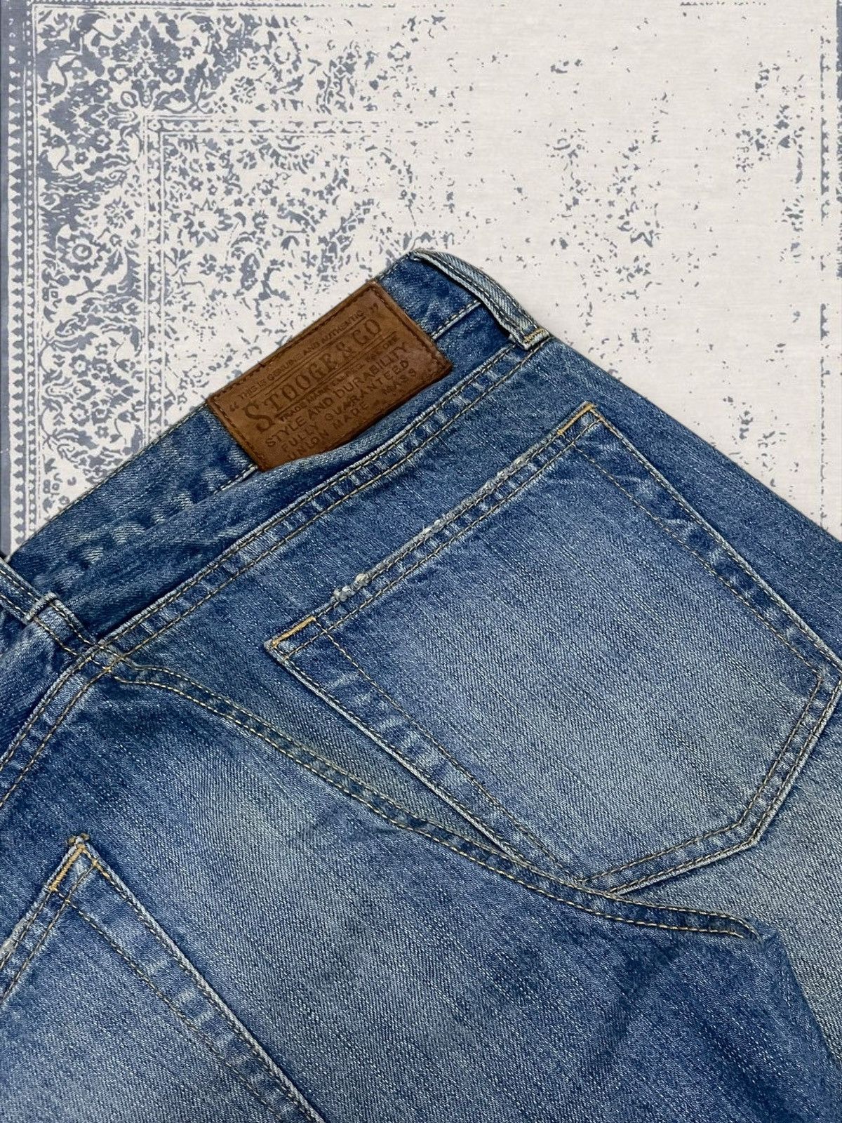 Designer × Japanese Brand × Vintage Vintage 1990s Japan Designer Stooge Distressed Splash Denim Size US 32 / EU 48 - 16 Thumbnail
