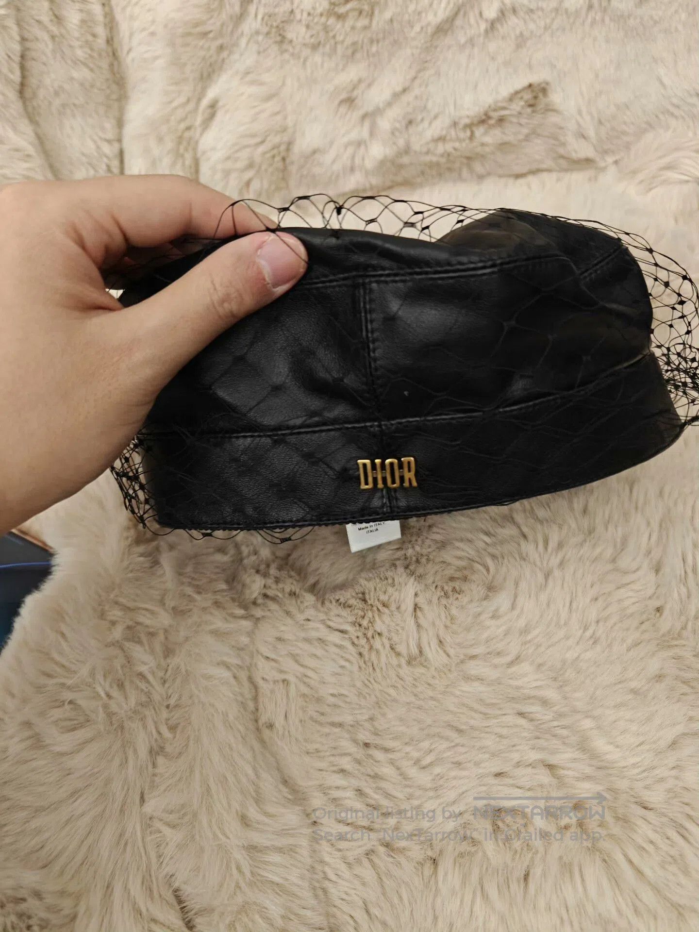 Dior Dior Black Tulle Beret Size 59. Size ONE SIZE - 4 Thumbnail