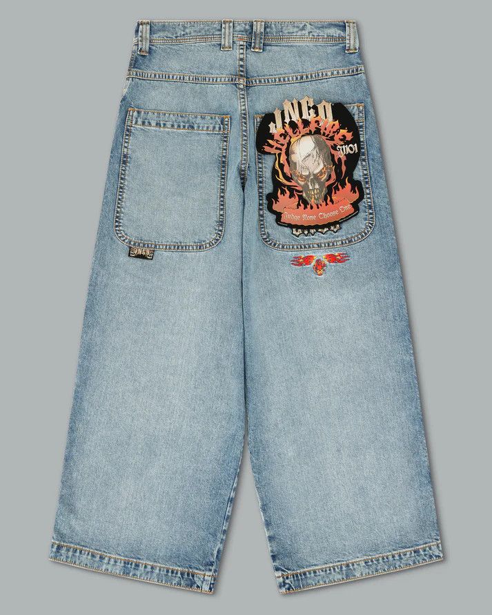 JNCO Hellfire Jeans Hand-Sand Size US 34 / EU 50 - 4 Thumbnail