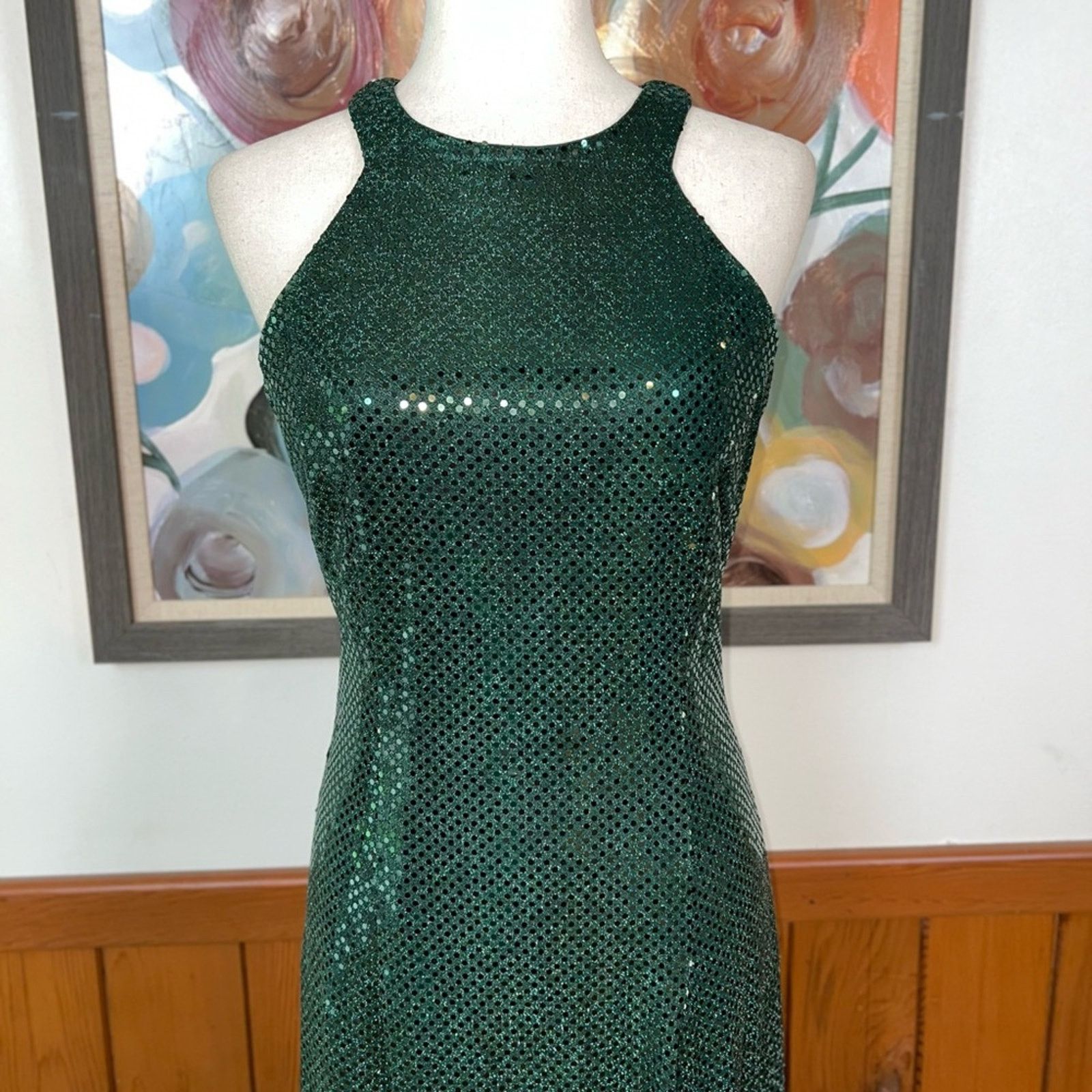 Vintage Gorgeous Vintage 90s All That Jazz Sequin Prom/Formal Gown! Size XL / US 12-14 / IT 48-50 - 3 Thumbnail