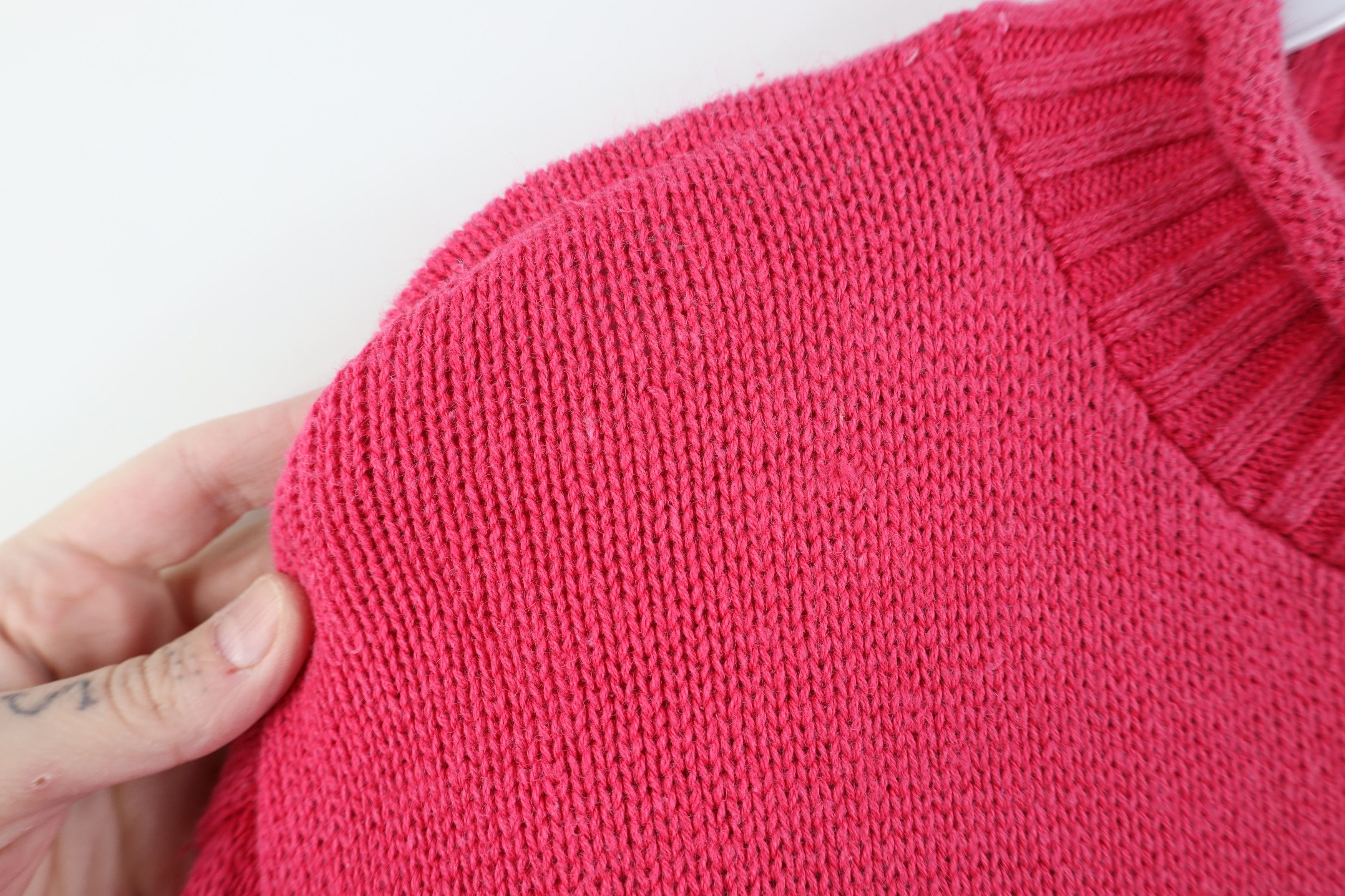 Vintage Vintage 90s Streetwear Flower Marled Knit Sweater Pink Size M / US 6-8 / IT 42-44 - 5 Thumbnail