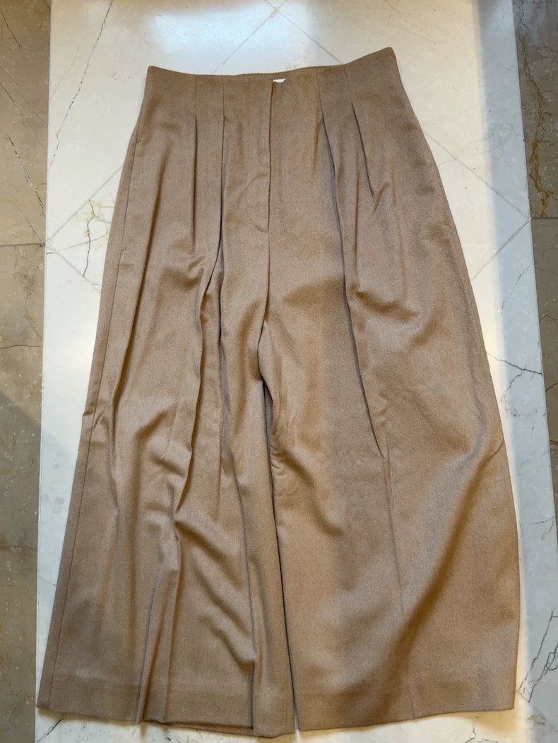 Max Mara Max Mara Classic Camel Wide Leg Pants Size 31" - 1 Thumbnail