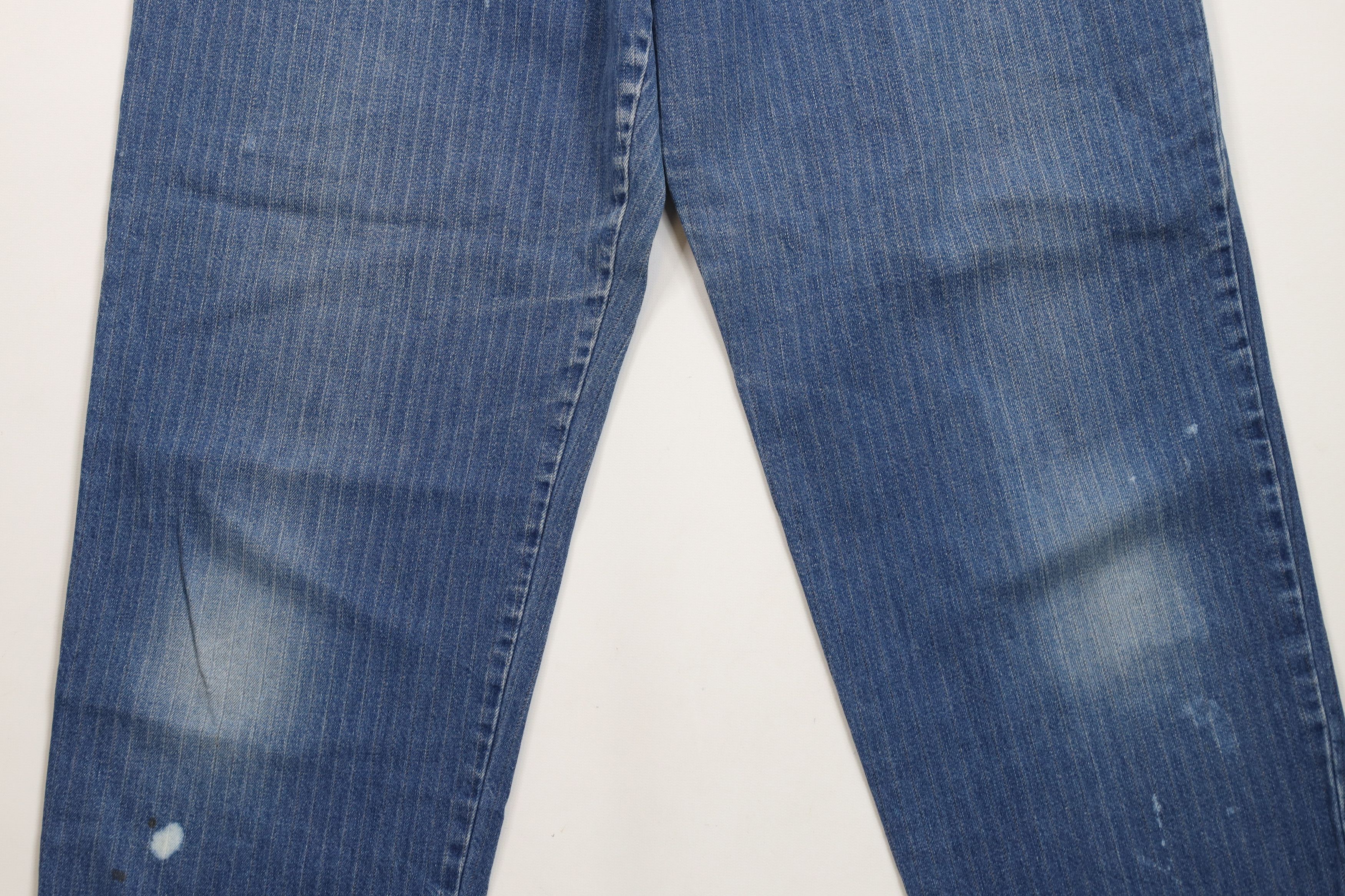 Lee × Vintage Vintage 90s Lee Relaxed Fit Tapered Leg Denim Jeans Striped Size 28" / US 6 / IT 42 - 3 Thumbnail