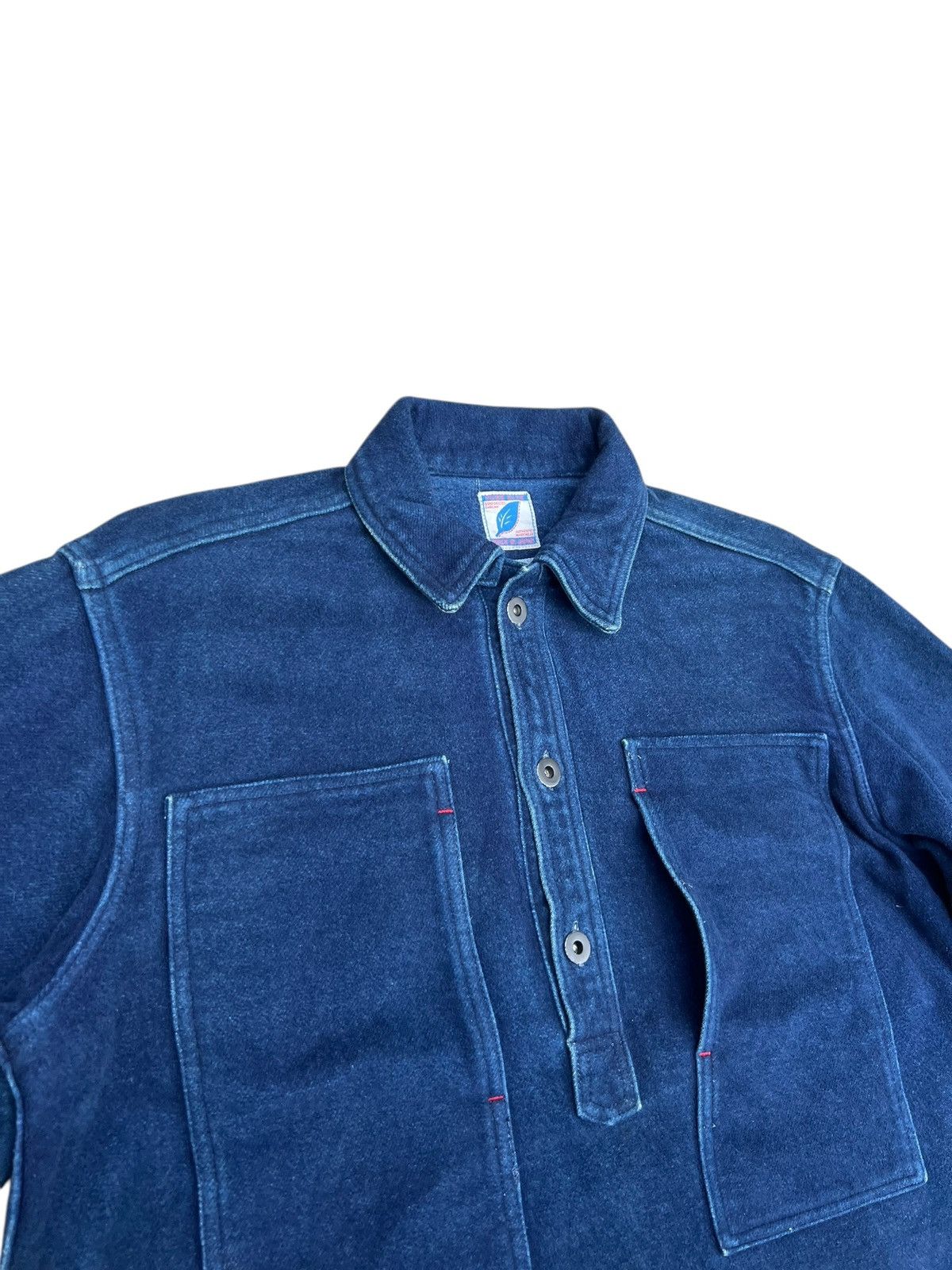 Pure Blue Japan Pure Blue Japan Suede Indigo Cotton PullOver Military Jacket Size US M / EU 48-50 / 2 - 6 Thumbnail