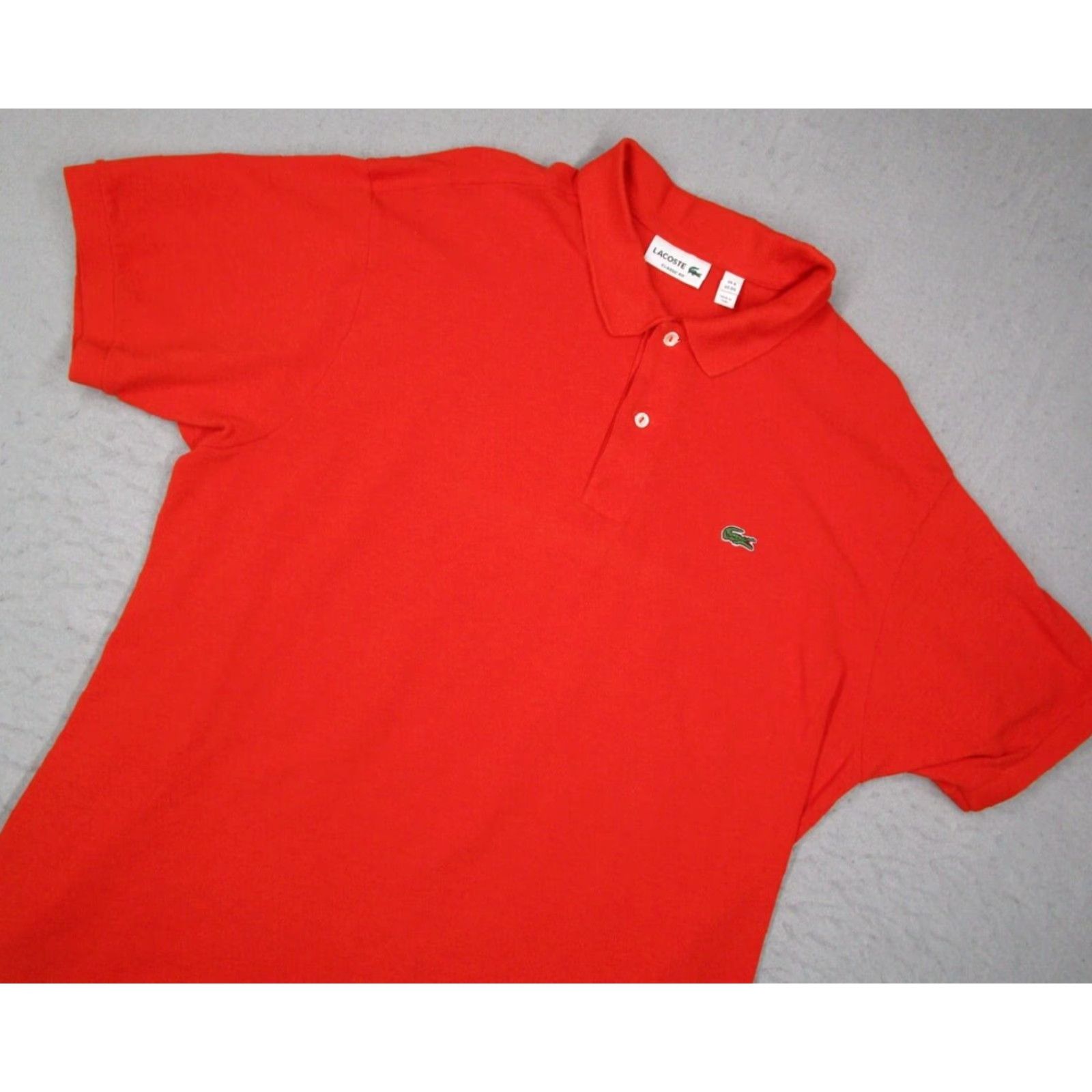 Lacoste Lacoste Polo Shirt Mens 3XL Orange Pique Crocodile Logo Cotton Short Sleeve Classic Golf Beach City Preppy Designer Sports Travel & Places Mens Size US XXL / EU 58 / 5 - 2 Thumbnail