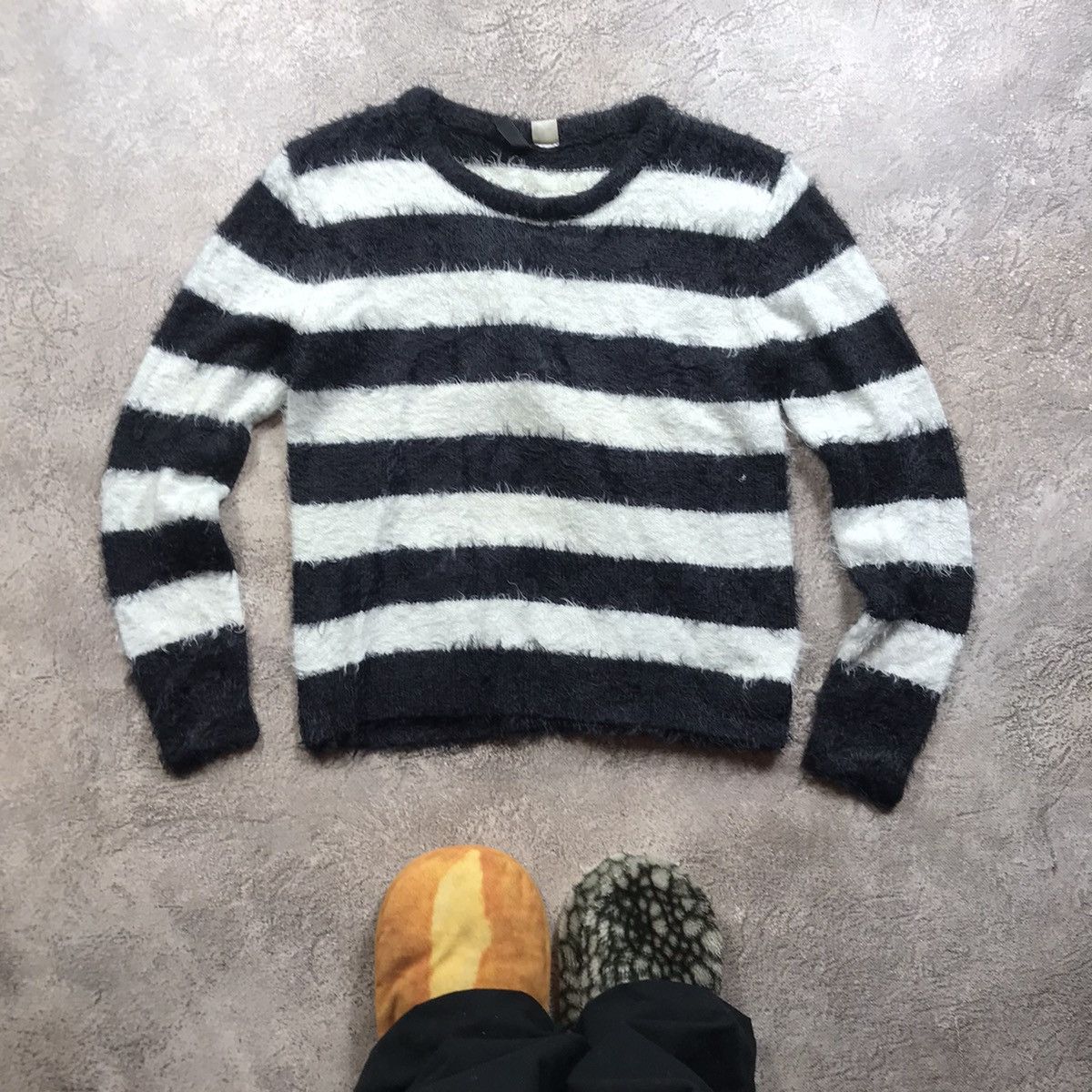 Japanese Brand Vintage Y2K ABSTRACT MOHAIR SWEATER Knitted Oversized 90s Size M / US 6-8 / IT 42-44 - 1 Thumbnail