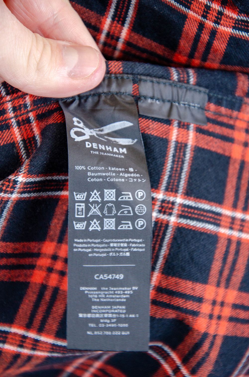 DENHAM Denham Red Black Plaid Flannel Shirt - Size L Size US L / EU 52-54 / 3 - 8 Thumbnail