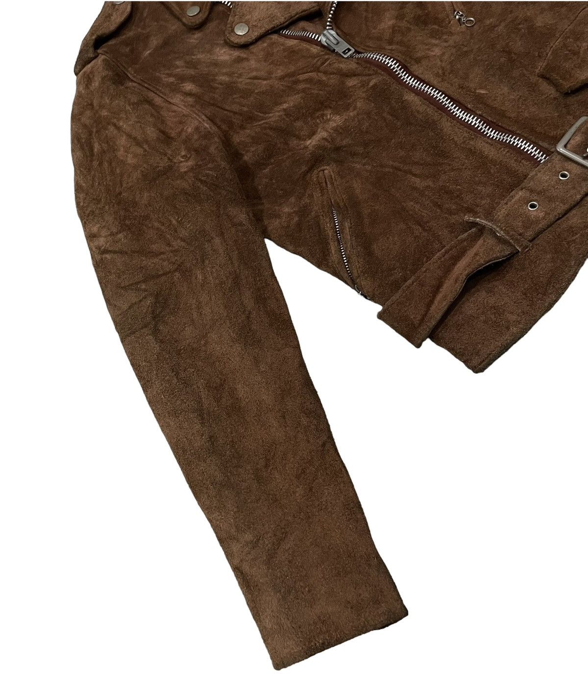 Schott Vintage Mextex Double Collar Biker Suede Leather Jacket Size US S / EU 44-46 / 1 - 7 Thumbnail