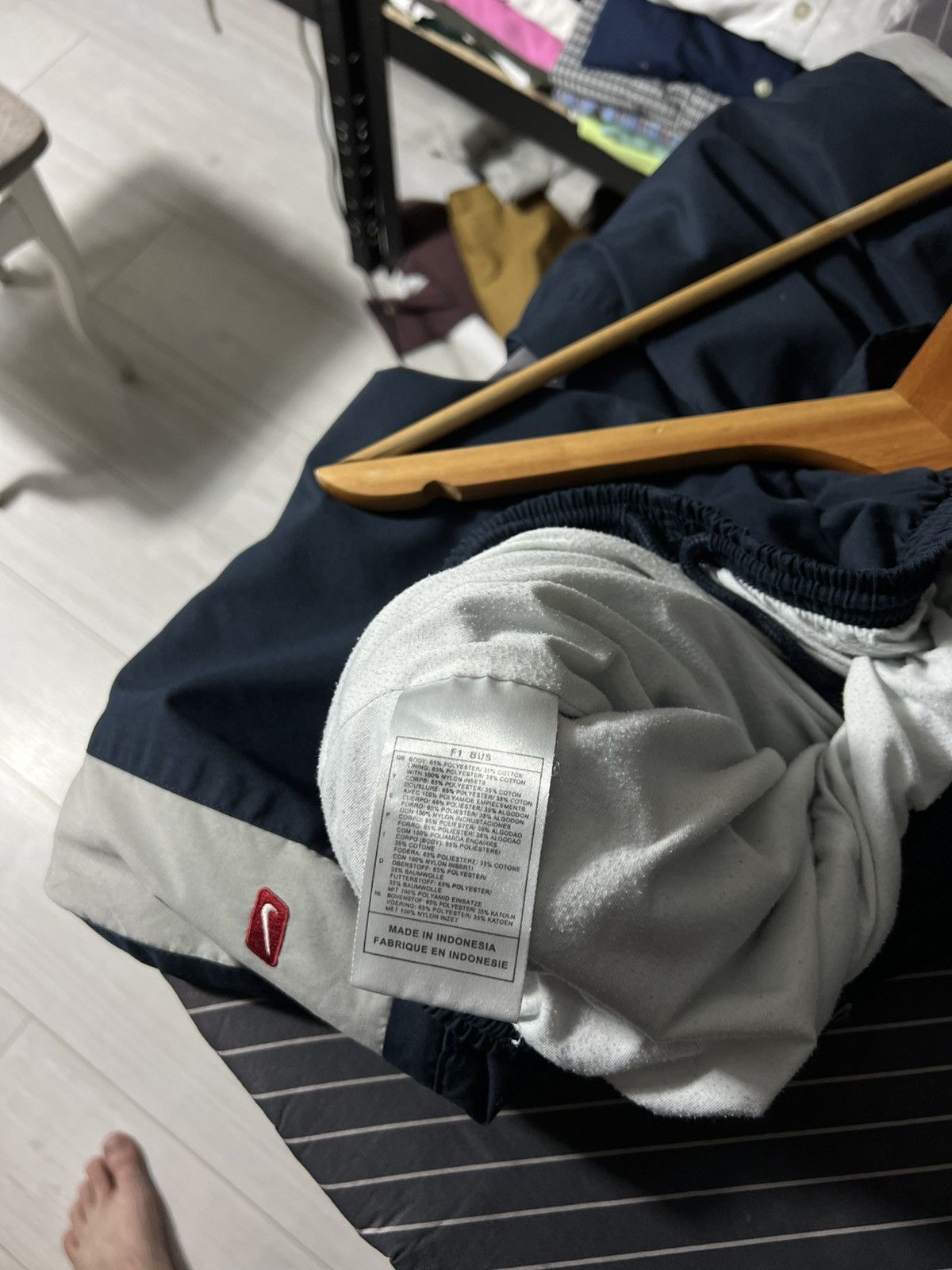 Nike 🔥 Nike Vintage Y2K Track Pants Wide Fit – Navy – Size L Size US 34 / EU 50 - 13 Thumbnail