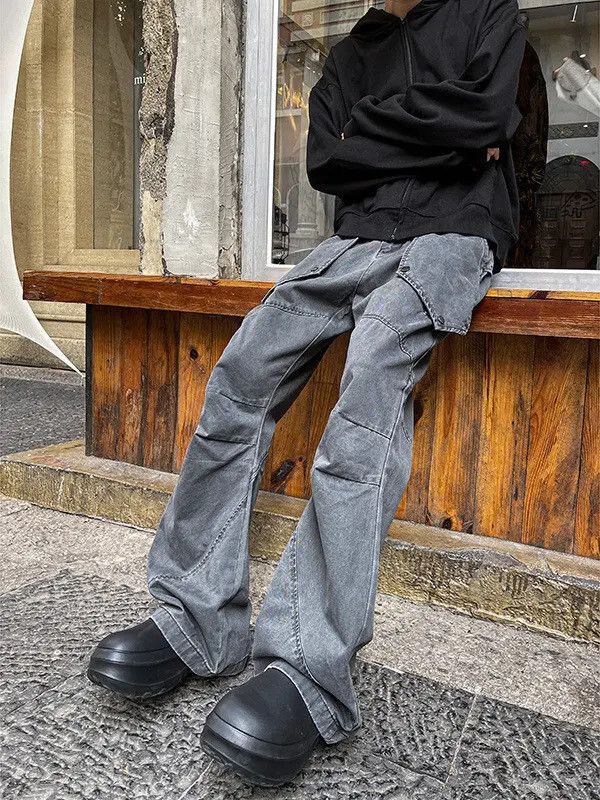 Japanese Brand Retro loose high street micro flared jeans Size US 32 / EU 48 - 4 Thumbnail