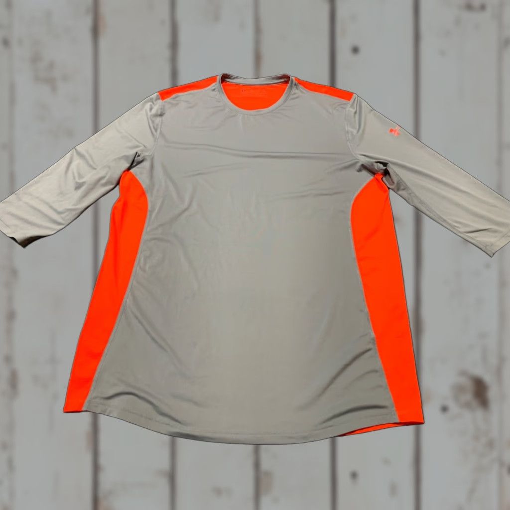 Under Armour Under Armour Mens Slim Fit 3/4 Sleeve Gray T Shirt Activewear Gym Training Large Size US L / EU 52-54 / 3 - 1 Thumbnail