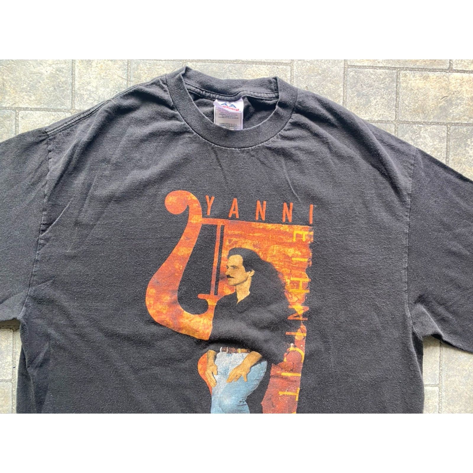 Vintage VINTAGE Yanni Ethnicity Alstyle Apparel Activewear T-Shirt Long Sleeve Men XL Black Shirts Mens Size US XL / EU 56 / 4 - 7 Thumbnail