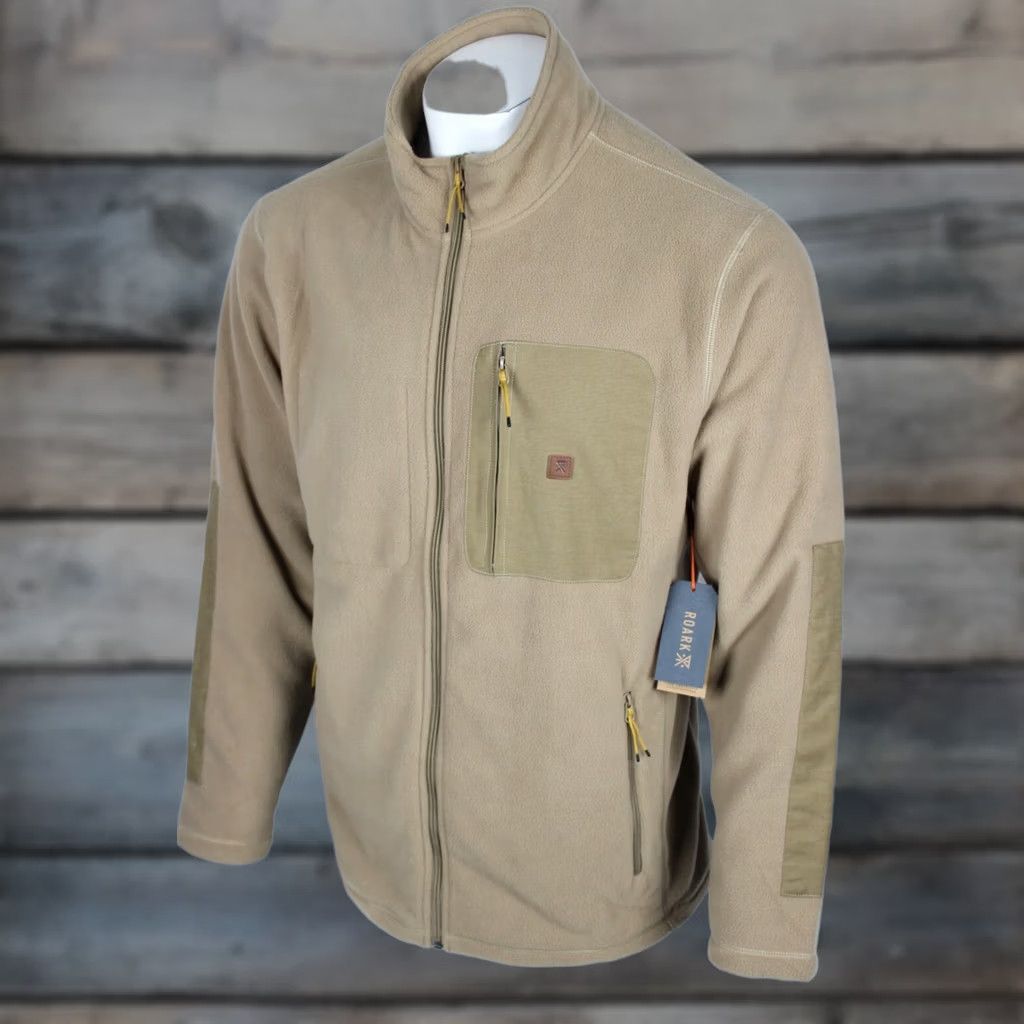 Roark VINTAGE Roark Landfall Fleece Full Zip Jacket Long Sleeve Khaki RF277 Size US XL / EU 56 / 4 - 1 Thumbnail