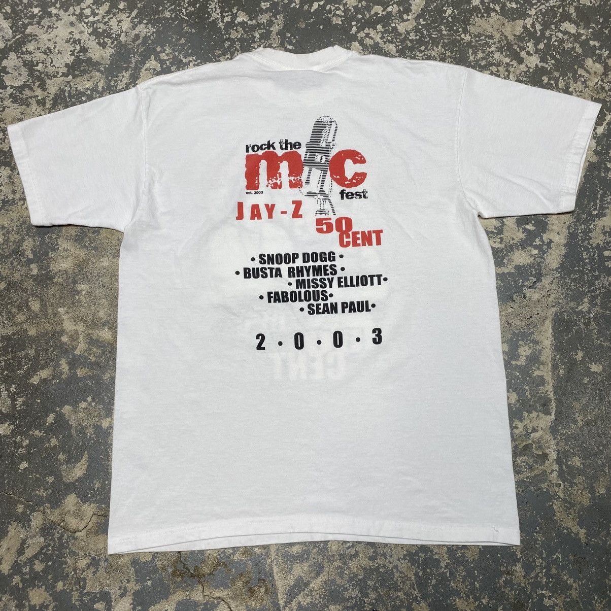 Rap Tees × Vintage Vintage Jay Z & 50 Cent Rock The Mic Fest Hip Hop Rap Tshirt Size US L / EU 52-54 / 3 - 3 Thumbnail