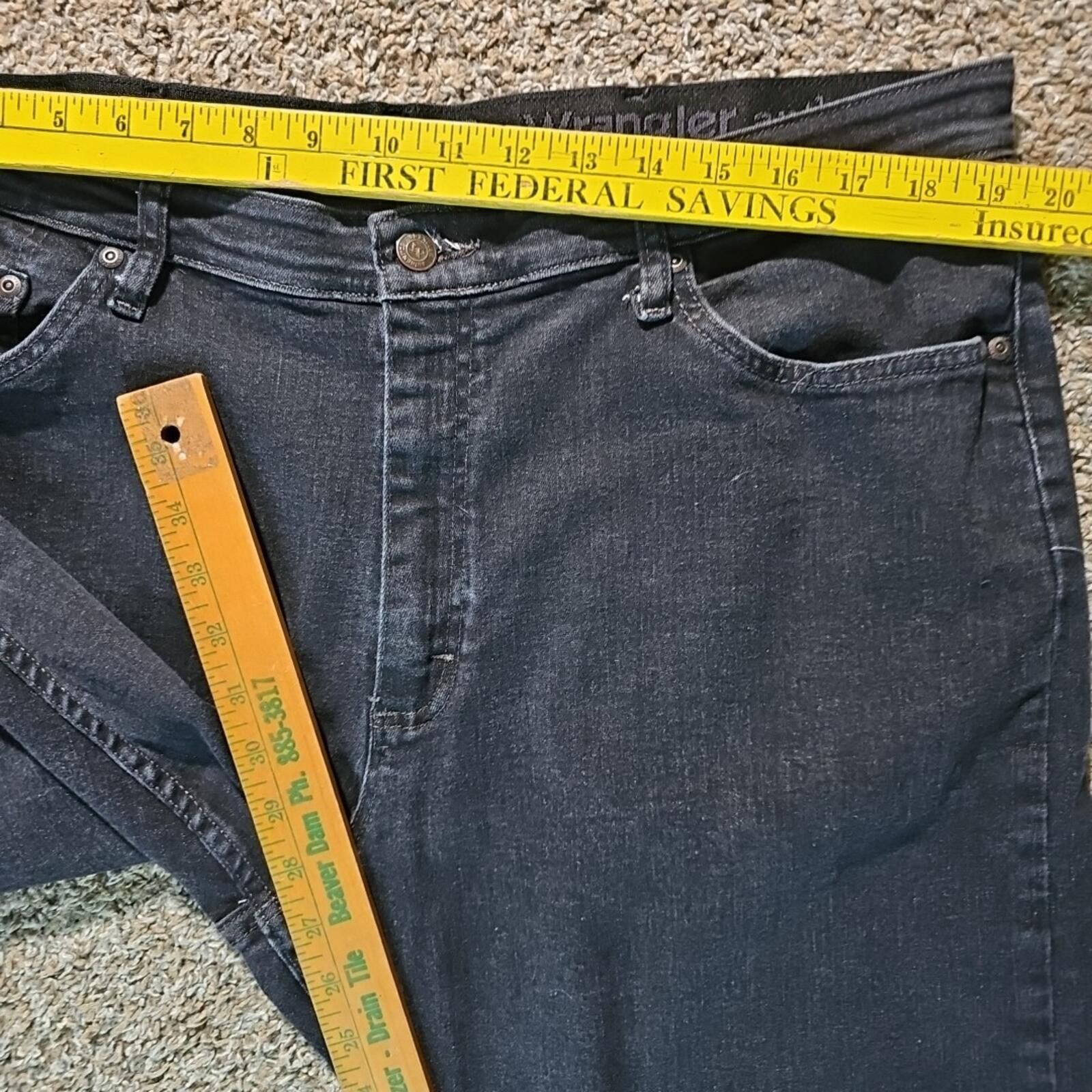 Wrangler Wrangler 38x29 Black Straight Jeans Size US 38 / EU 54 - 4 Thumbnail