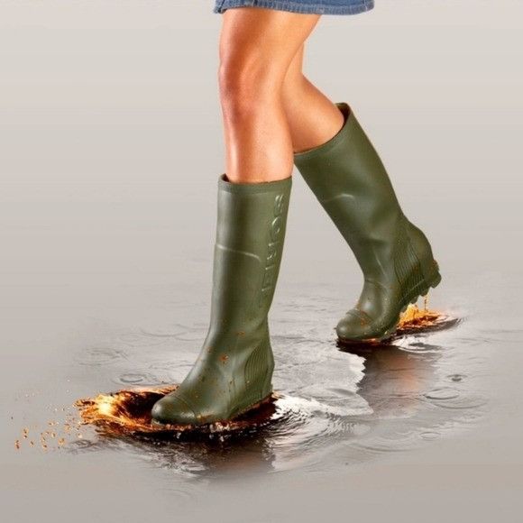 sorel rubber rain boots
